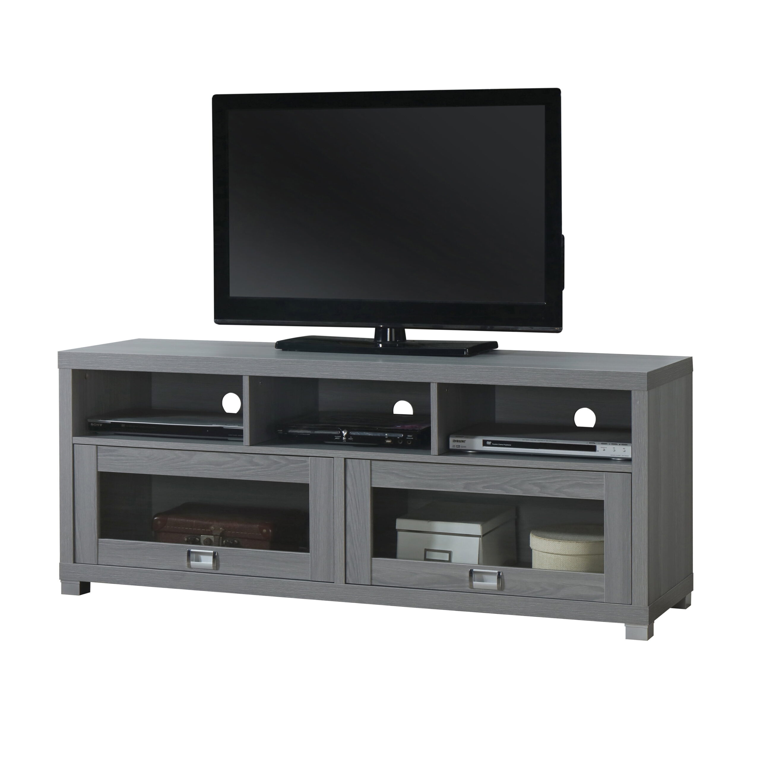 Techni Mobili 58″ Durbin TV Stand for TVs up to 75″. Gray