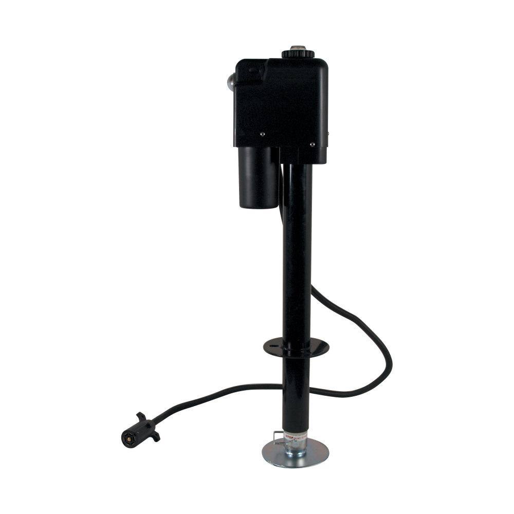 Quick Products JQ-3500B-7P 3500 Electric Tongue Jack with 7 Way Plug in Black
