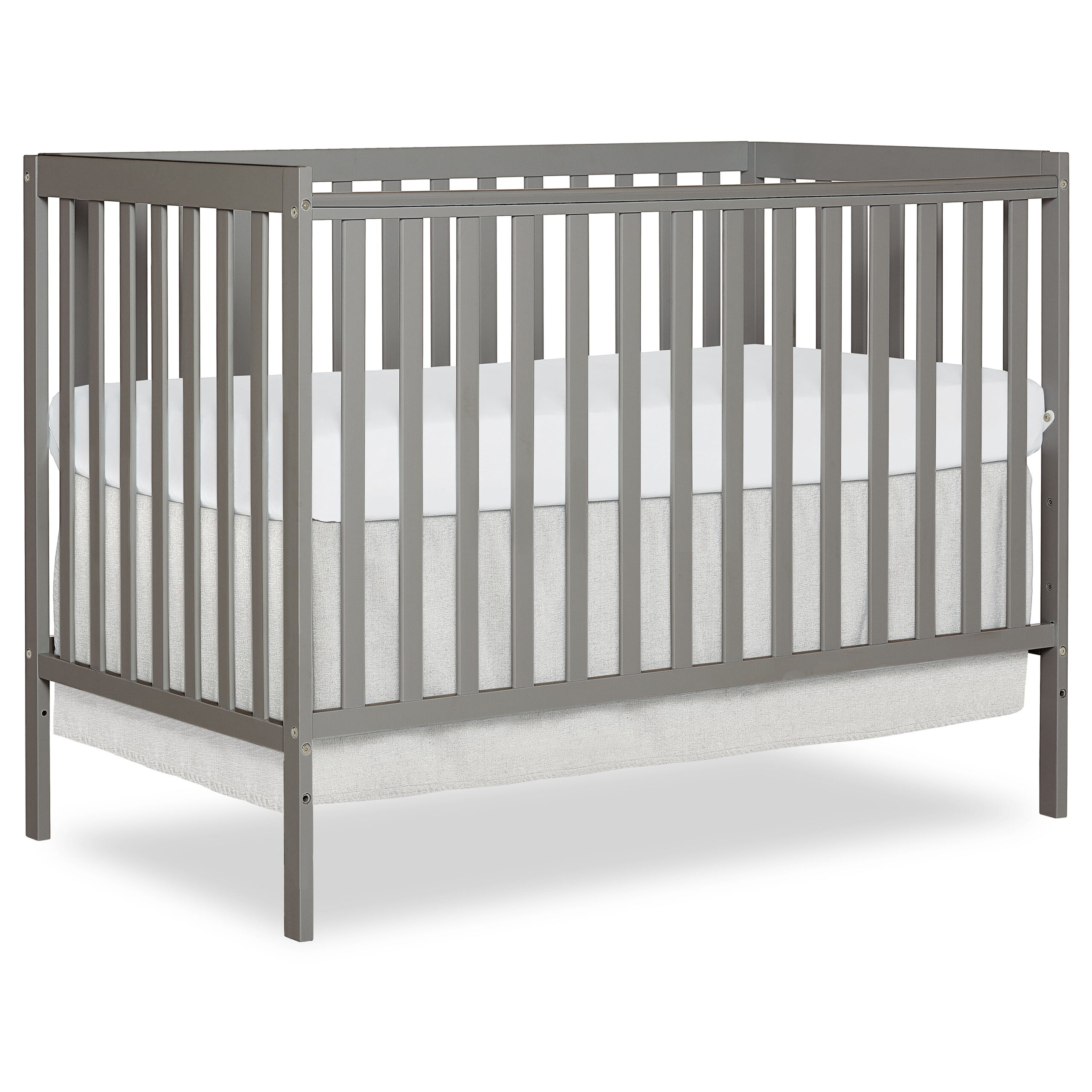 Dream On Me Synergy 5-in-1 Convertible Crib in Cool Grey. Greenguard Gold Certified