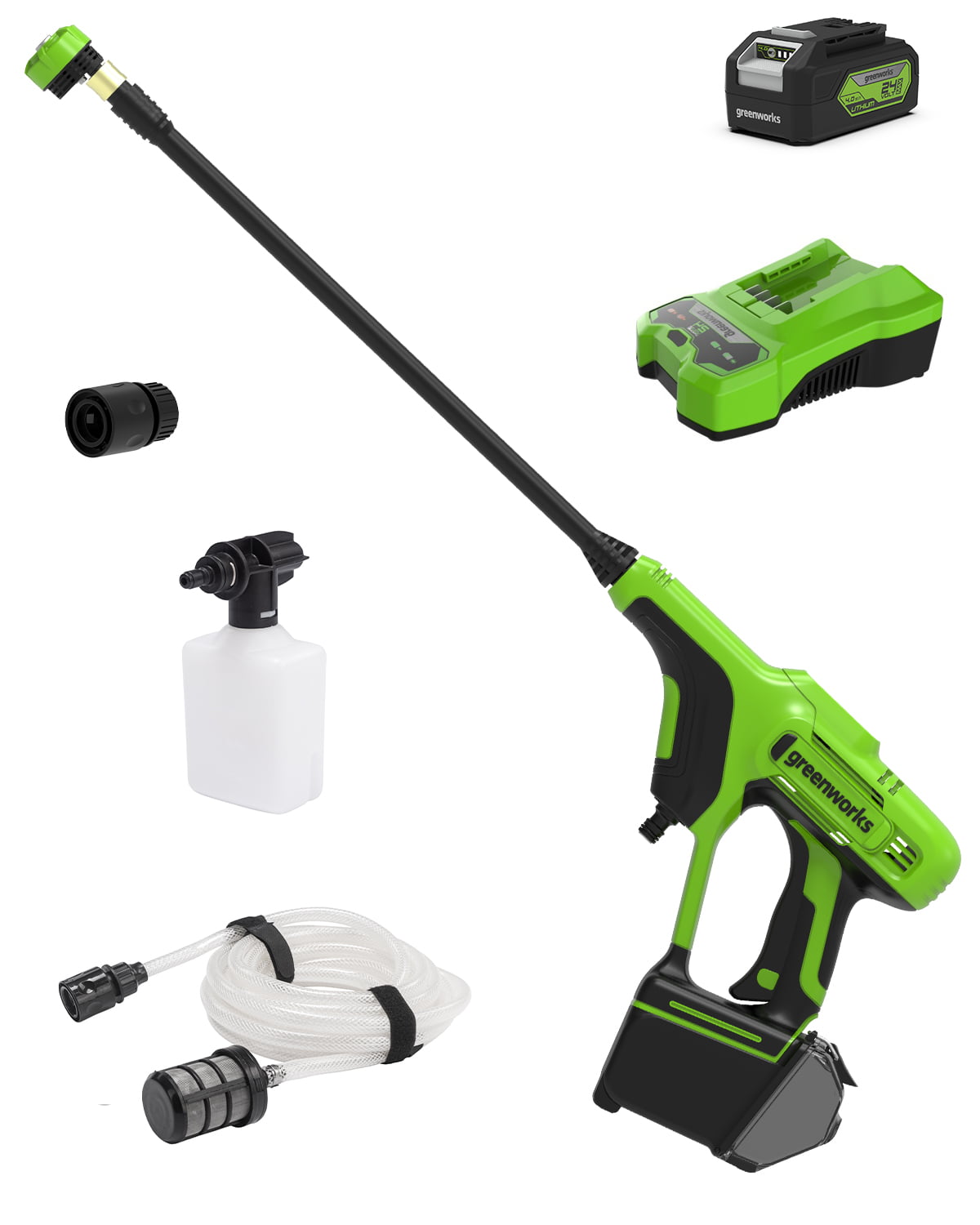 Greenworks 24V 600-PSI Cordless Power Cleaner with 4.0 Ah USB Battery and Charger. 5119802