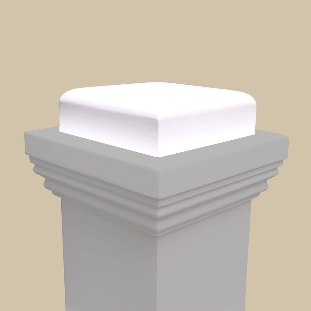 EVERMARK 4091X-055-HD00L Stair Parts 4091 55 in. x 6-1/4 in. Primed White Hollow Core Box Newel Post