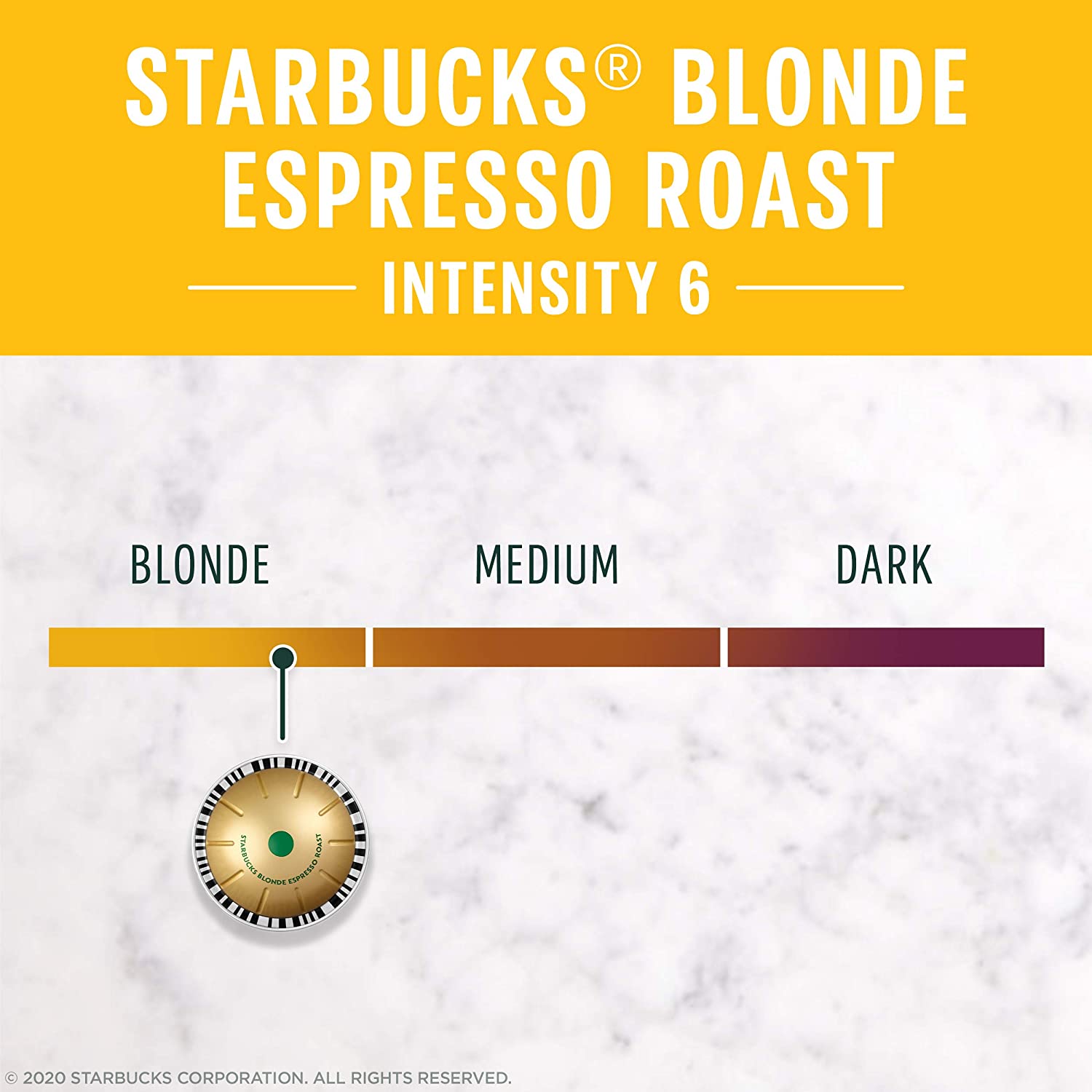 Starbucks by Nespresso Blonde Roast Espresso (50-count single serve capsules. compatible with Nespresso Vertuo Line System)