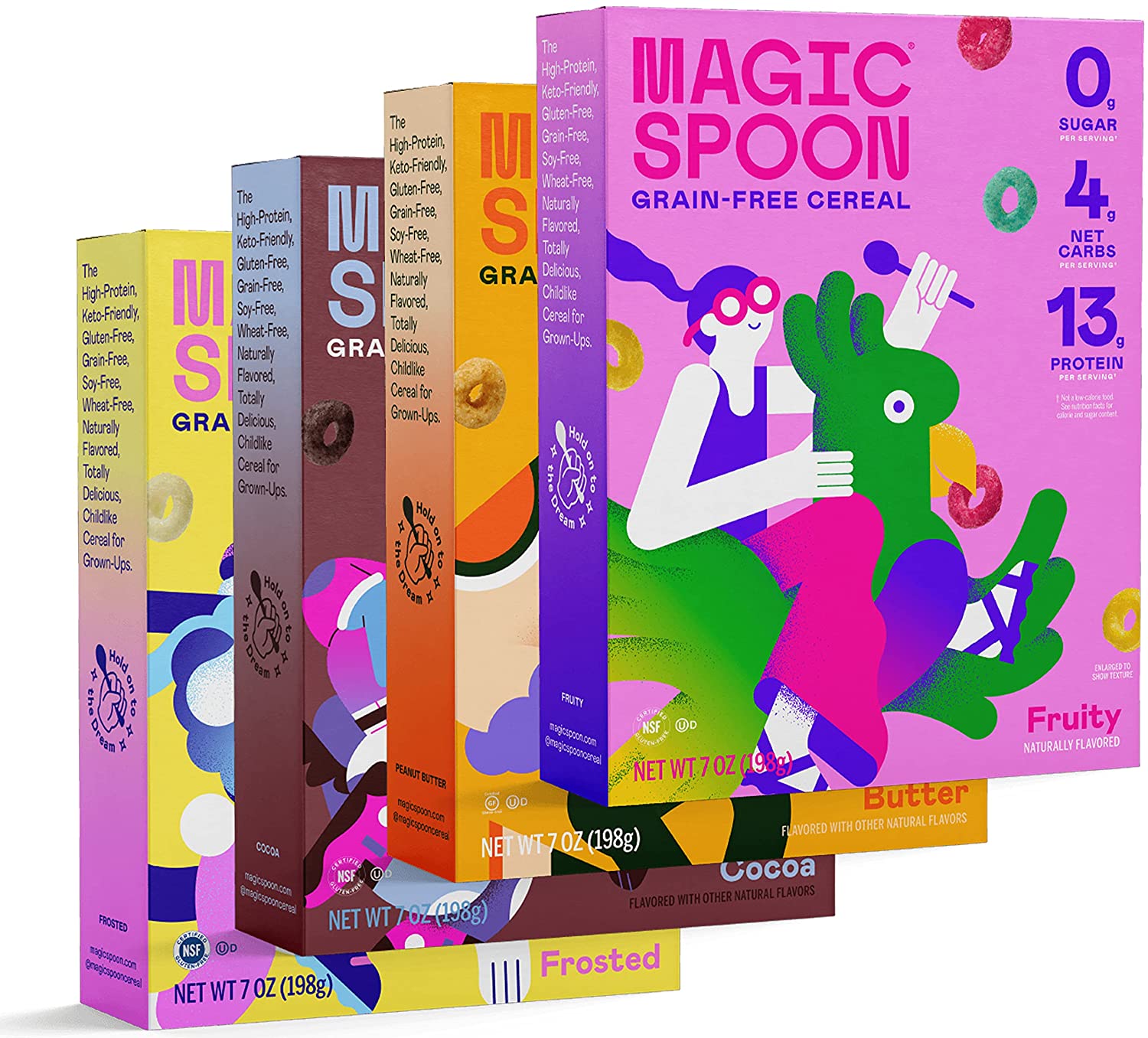 Magic Spoon Cereal - Variety 4-Pack of Cereal - Keto