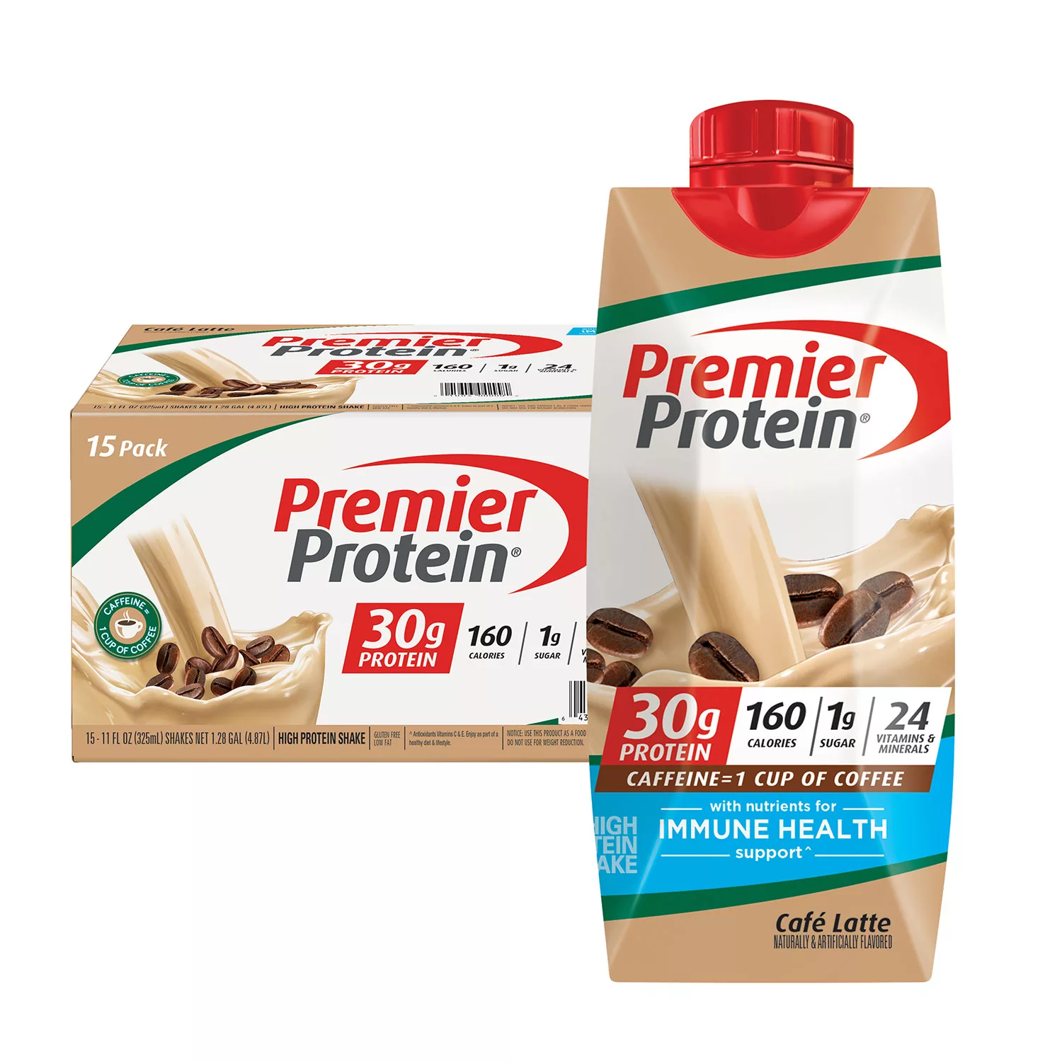 Premier Protein 30g High Protein Shake. Café Latte (11 fl. oz.. 15 pk.)