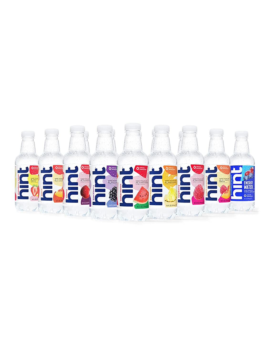 Hint Water Discovery Pack. 15 Bottles up to 15 Different Flavors. Zero Sugar. Zero Sweeteners. Zero Calories