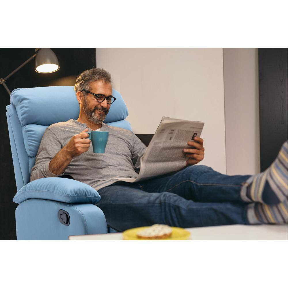Pinksvdas  Recliner Blue Recliner. Rocking Swivel Recliner Sofa withLiving Room Recliner