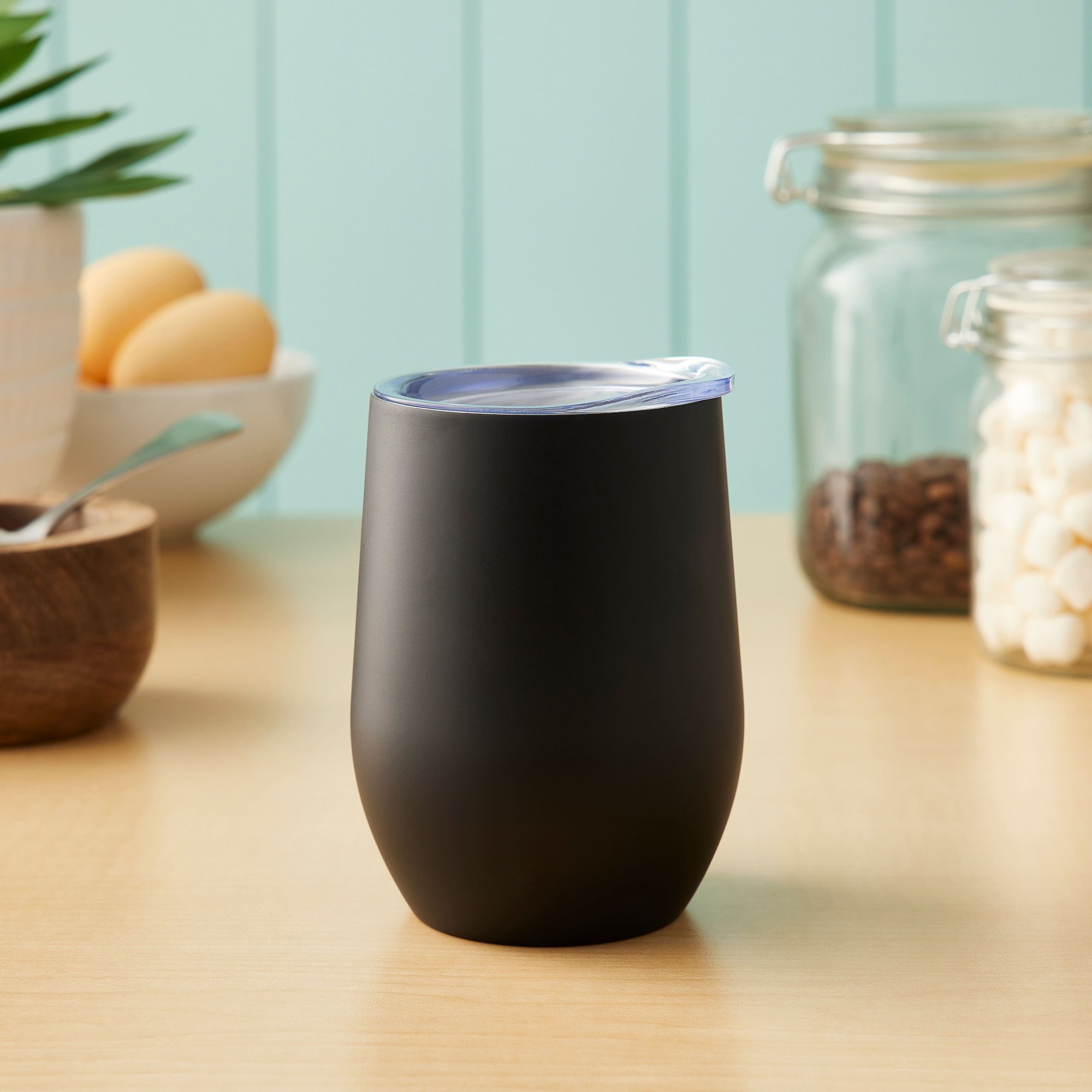 ArtMinds 12 Pack: 12oz. Black Stainless Steel Wine Tumbler