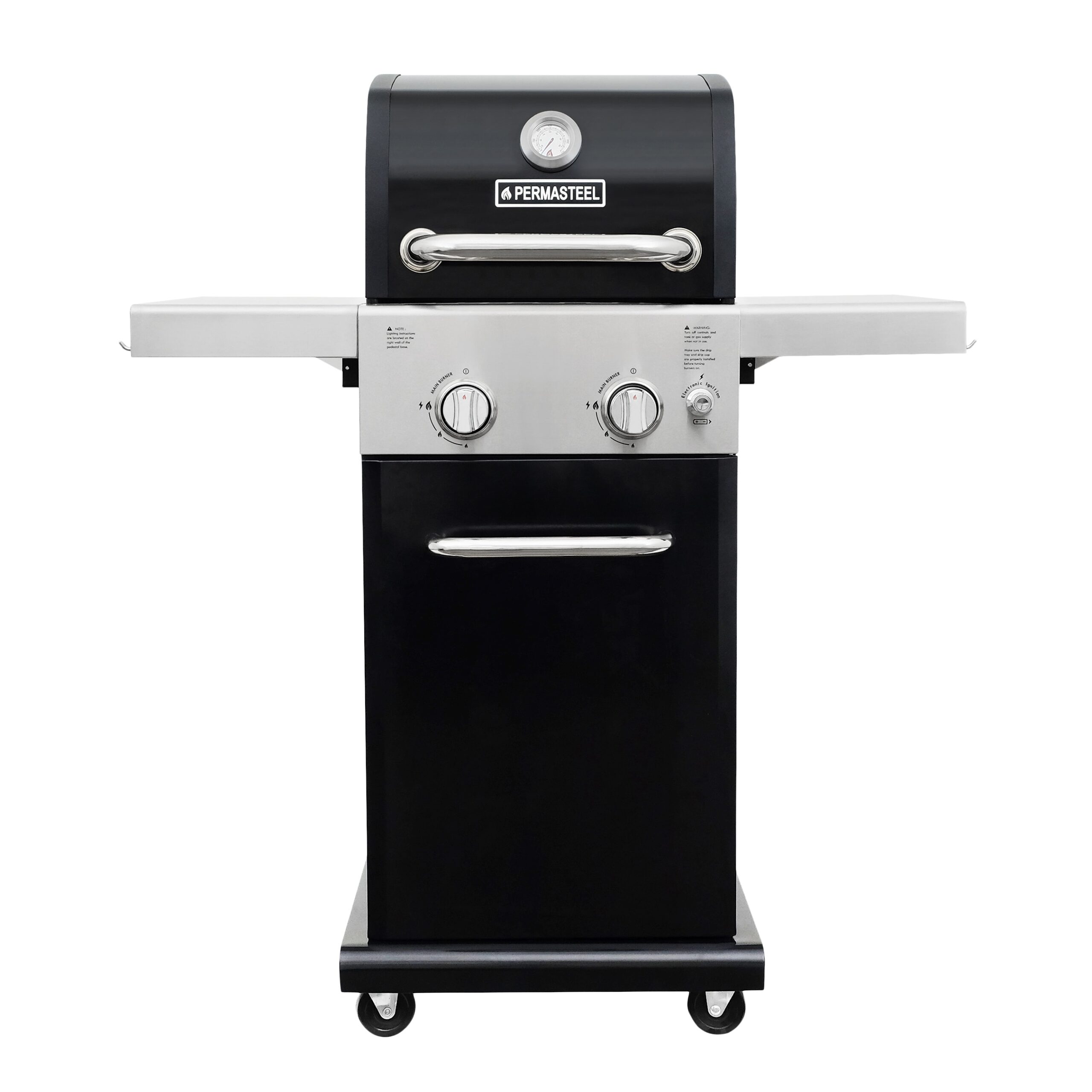 Permasteel Black 2-Burner Liquid Propane Gas Grill