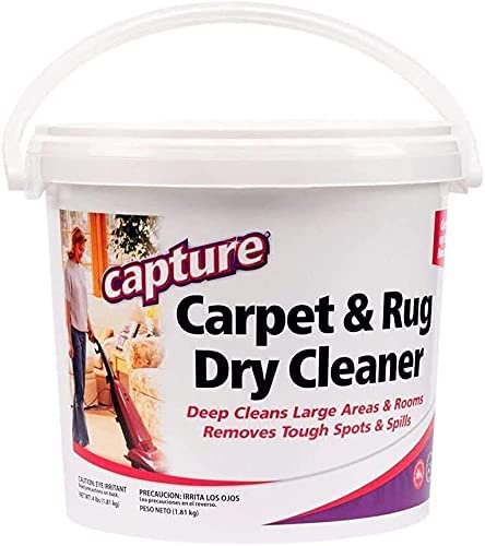 Capture Carpet & Rug Dry Cleaner w/ Resealable lid Strength Odor Eliminator. 4 lb