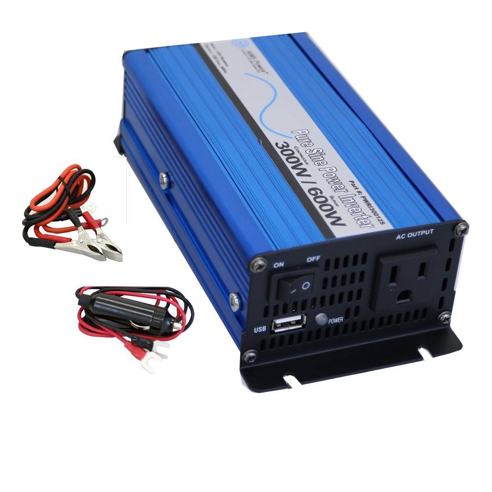 AIMS POWER PWRI30024S 300-Watt Pure Sine Inverter 24-Volt DC to 120-Volt AC