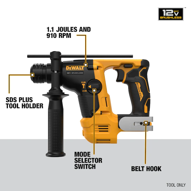 DEWALT  DCH072B XTREME 12-volt Max Sds-plus Cordless Rotary Hammer Drill (Tool Only)