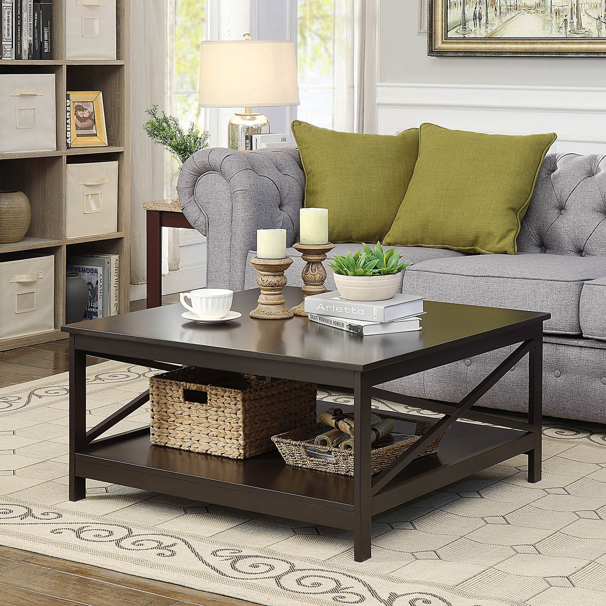 Convenience Concepts Oxford Square Coffee Table. Espresso