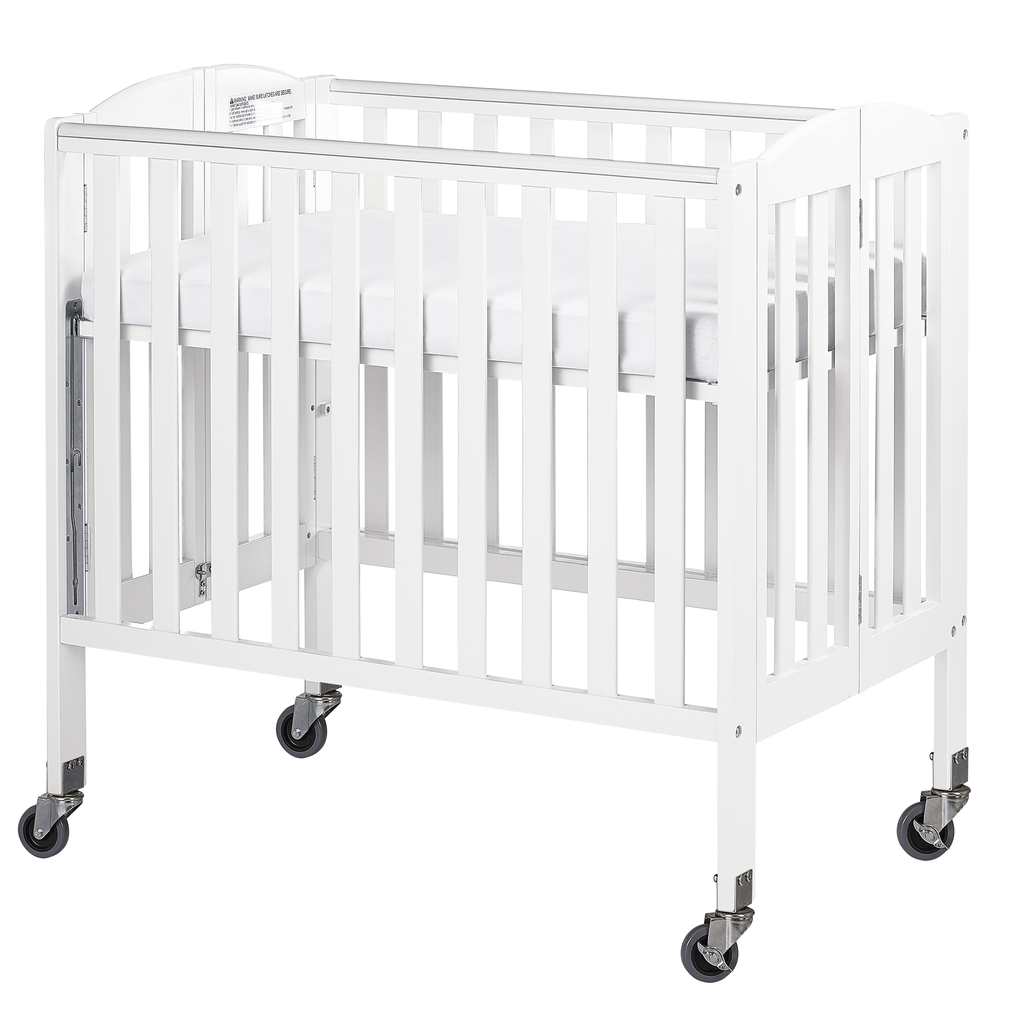 Dream On Me Birch 3-in-1 Folding Portable Mini Crib. White