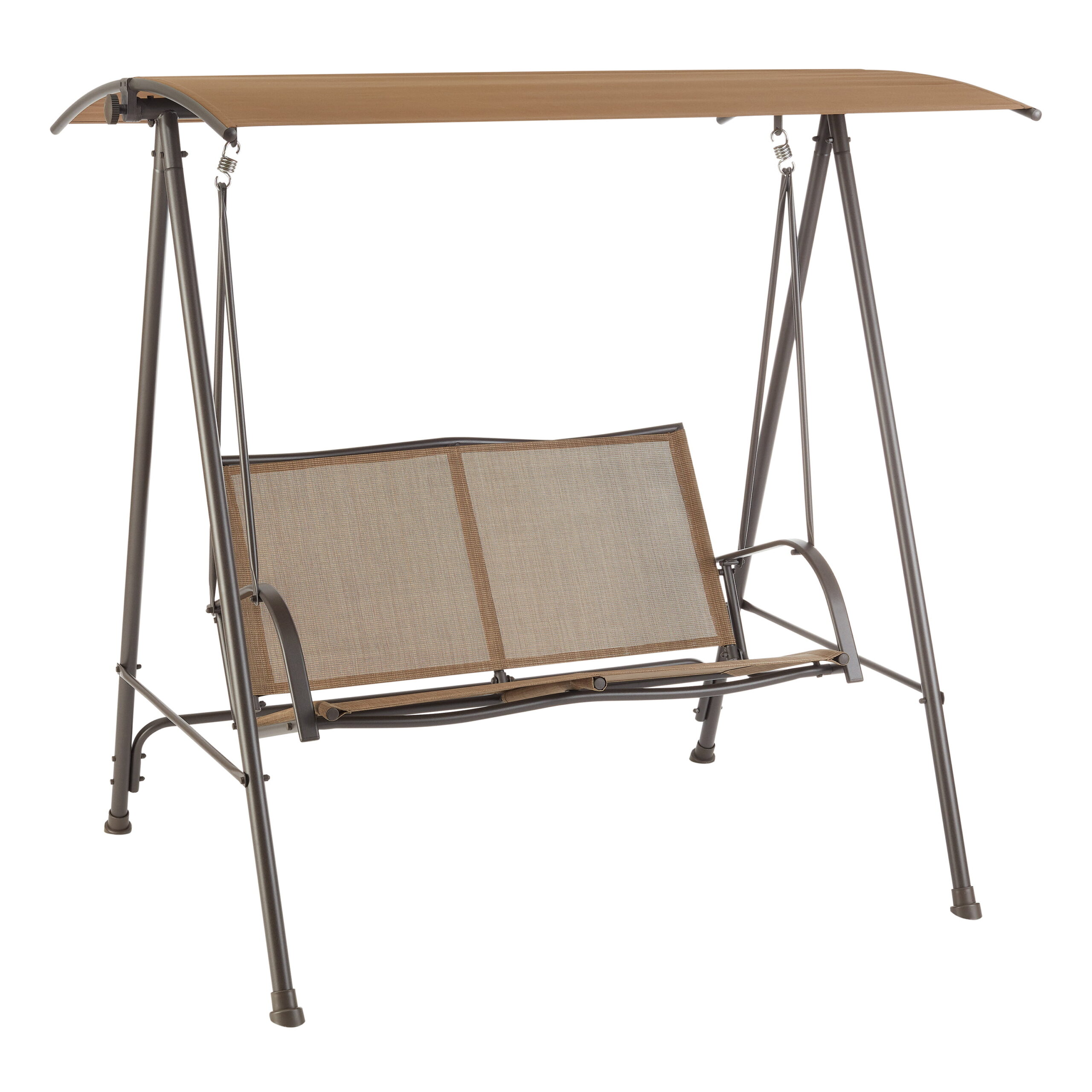 Mainstays 2 Person Canopy Steel Porch Swing - Tan