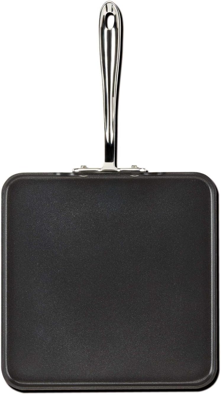 All-Clad HA1 Hard Anodized Nonstick Griddle 11 x 11 Inch Pots and Pans. Cookware Black