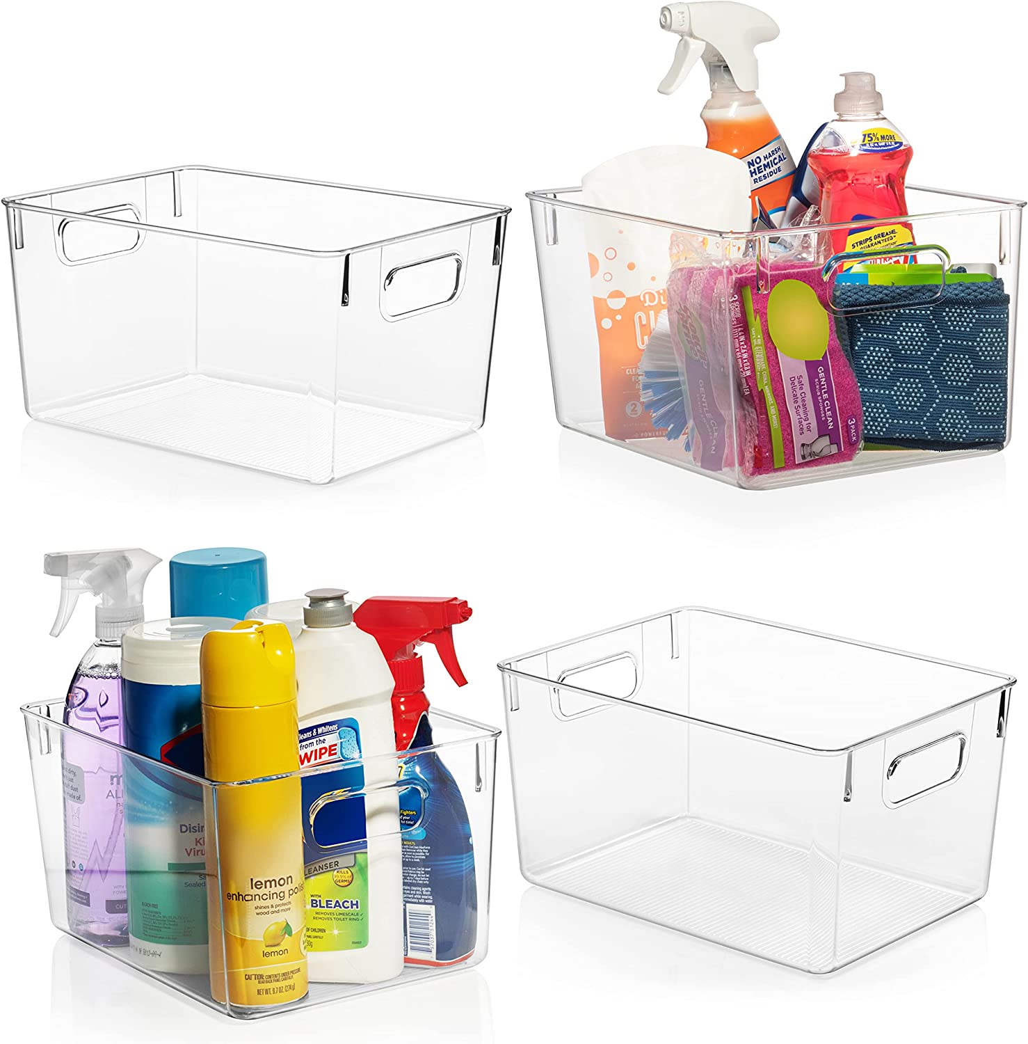 ClearSpace Plastic Storage Bins – Perfect Kitchen Organization or Pantry Storage – Fridge Organizer. Pantry Organization and Storage Bins. Cabinet Organizers
