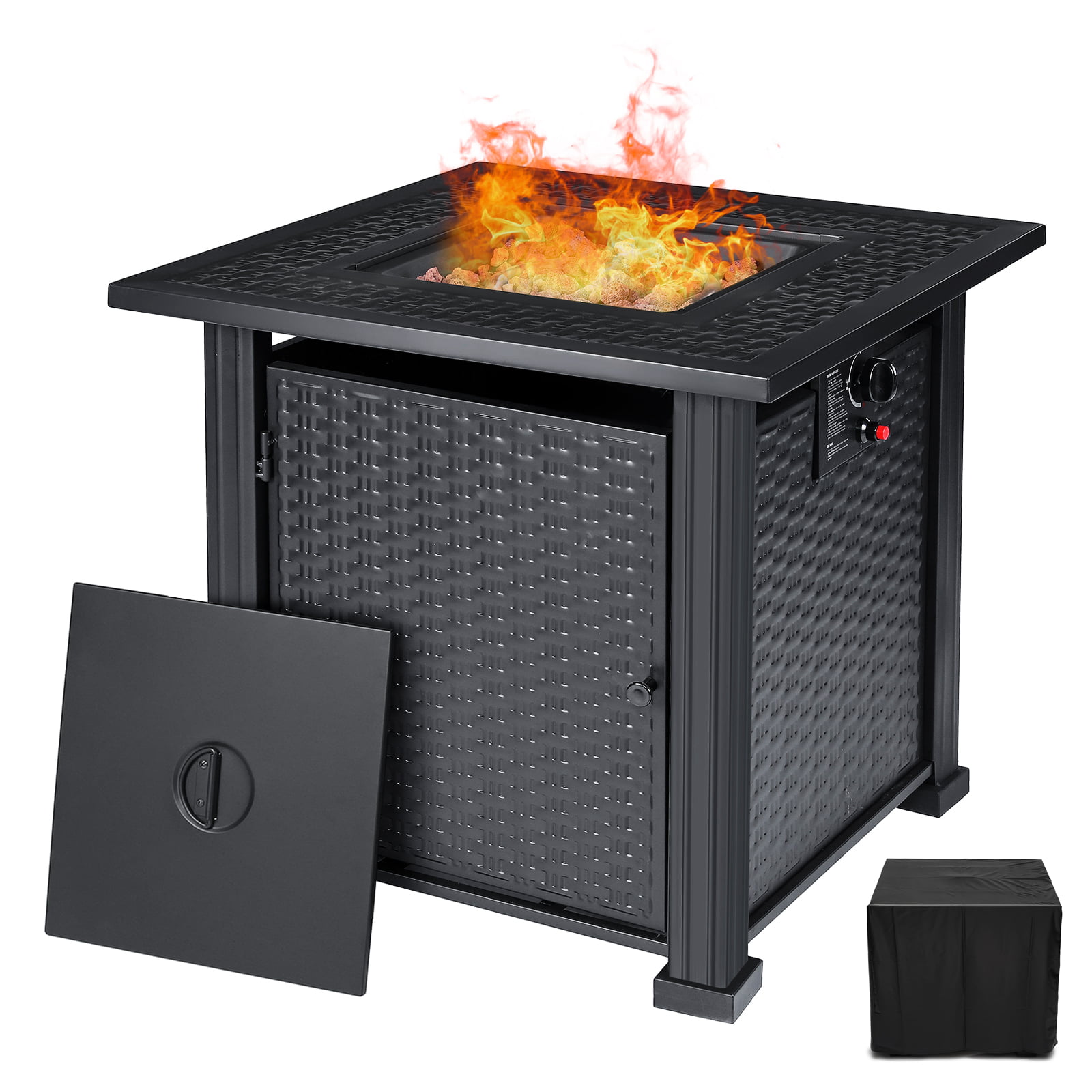 SinglyFire 28 inch Propane Fire Pit Table for Outside Gas Fire Pit Table Outdoor Firepit Propane 50000BTU