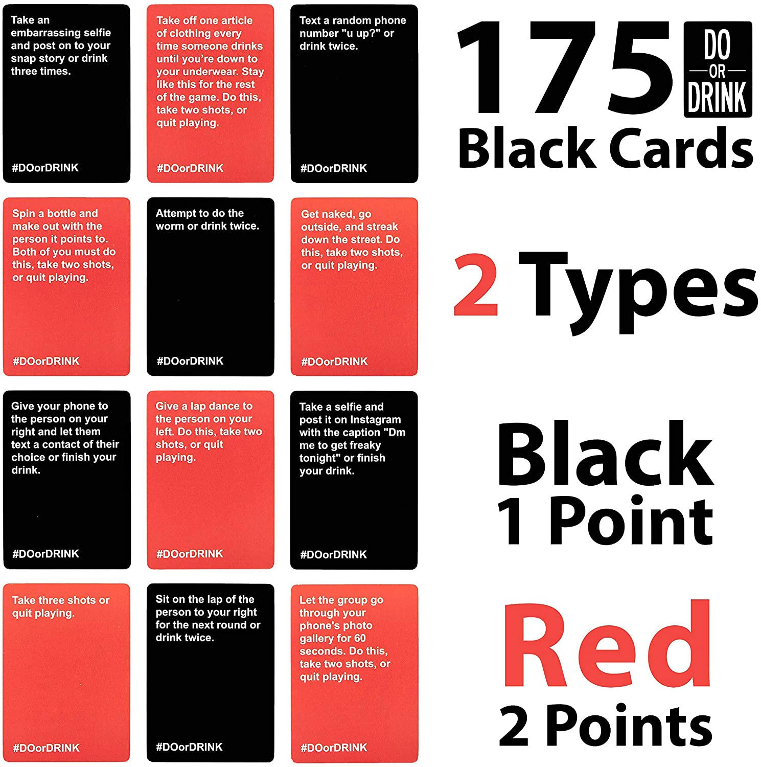 Do or Drink - Party Card Game - for College. Camping. 21st Birthday. Parties