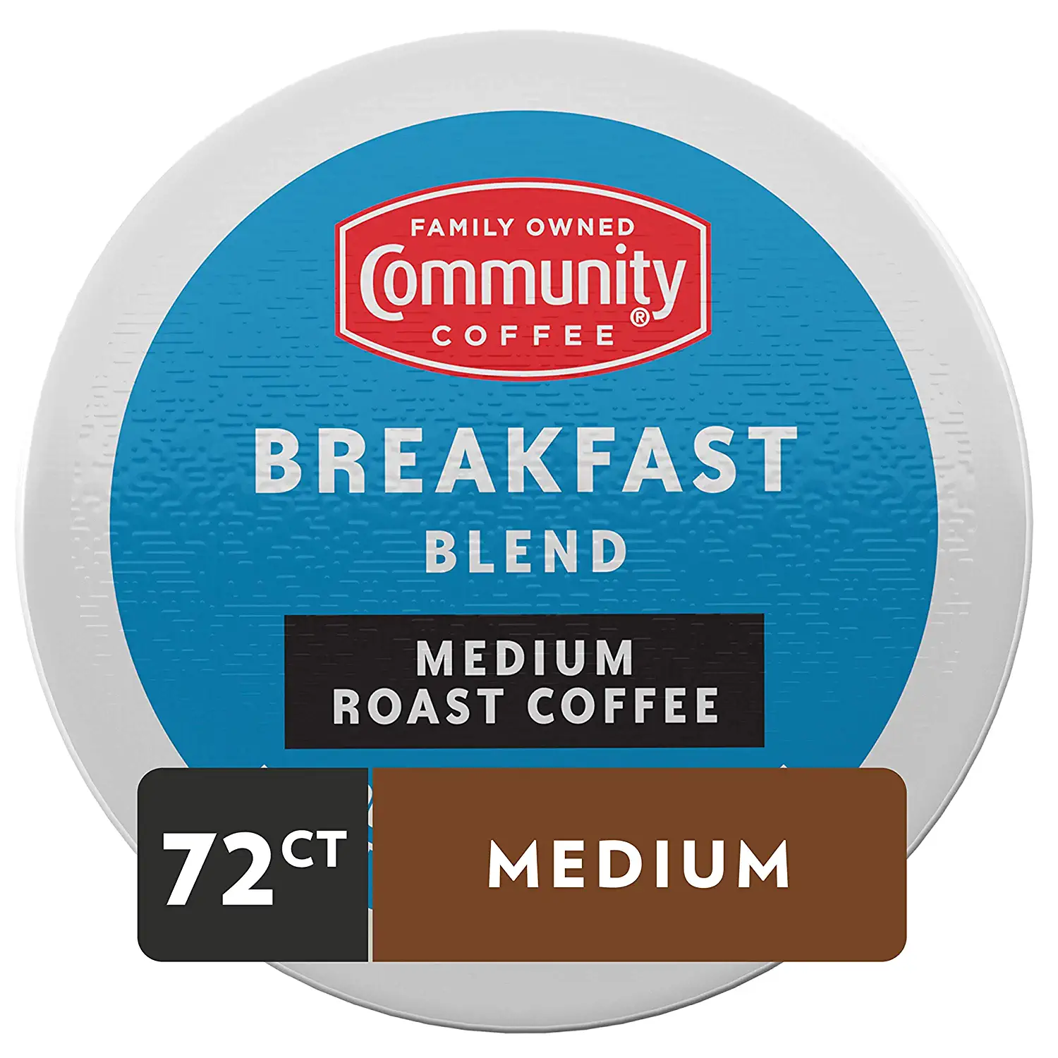 Community Coffee Breakfast Blend 72 Count Coffee Pods Medium Roast. Compatible with Keurig 2.0 K-Cup Brewers. 72 Count (Pack of 1)