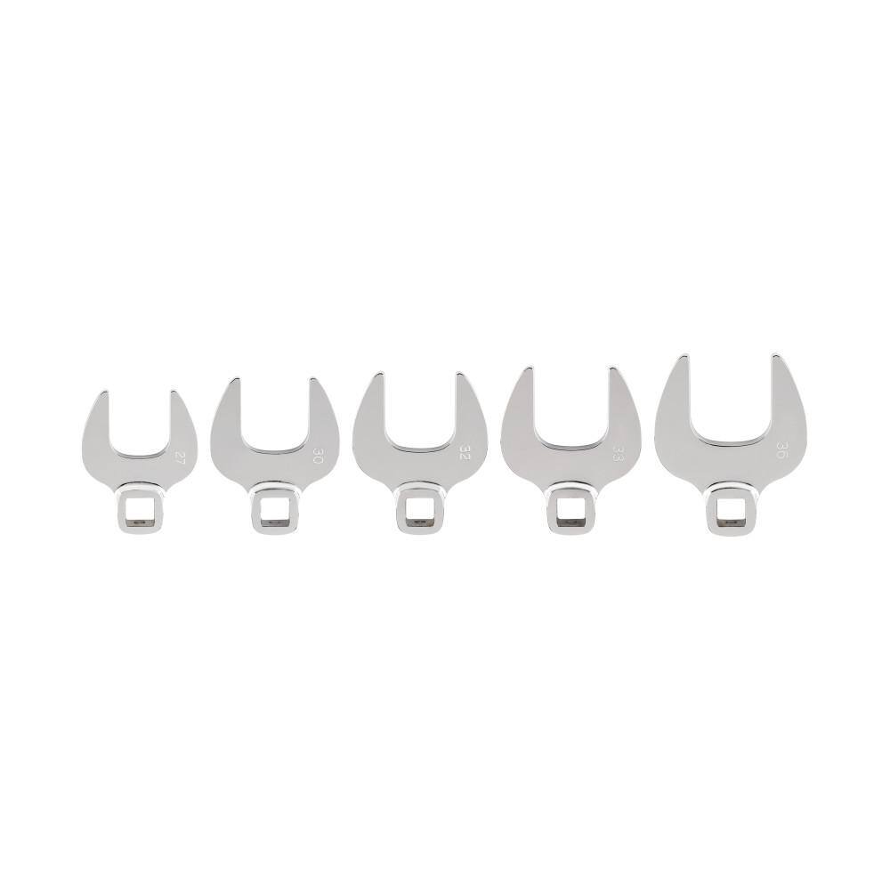 TEKTON WCF90503 1/2 in. Drive Crowfoot Wrench Set. 5-Piece (27 mm - 36 mm)