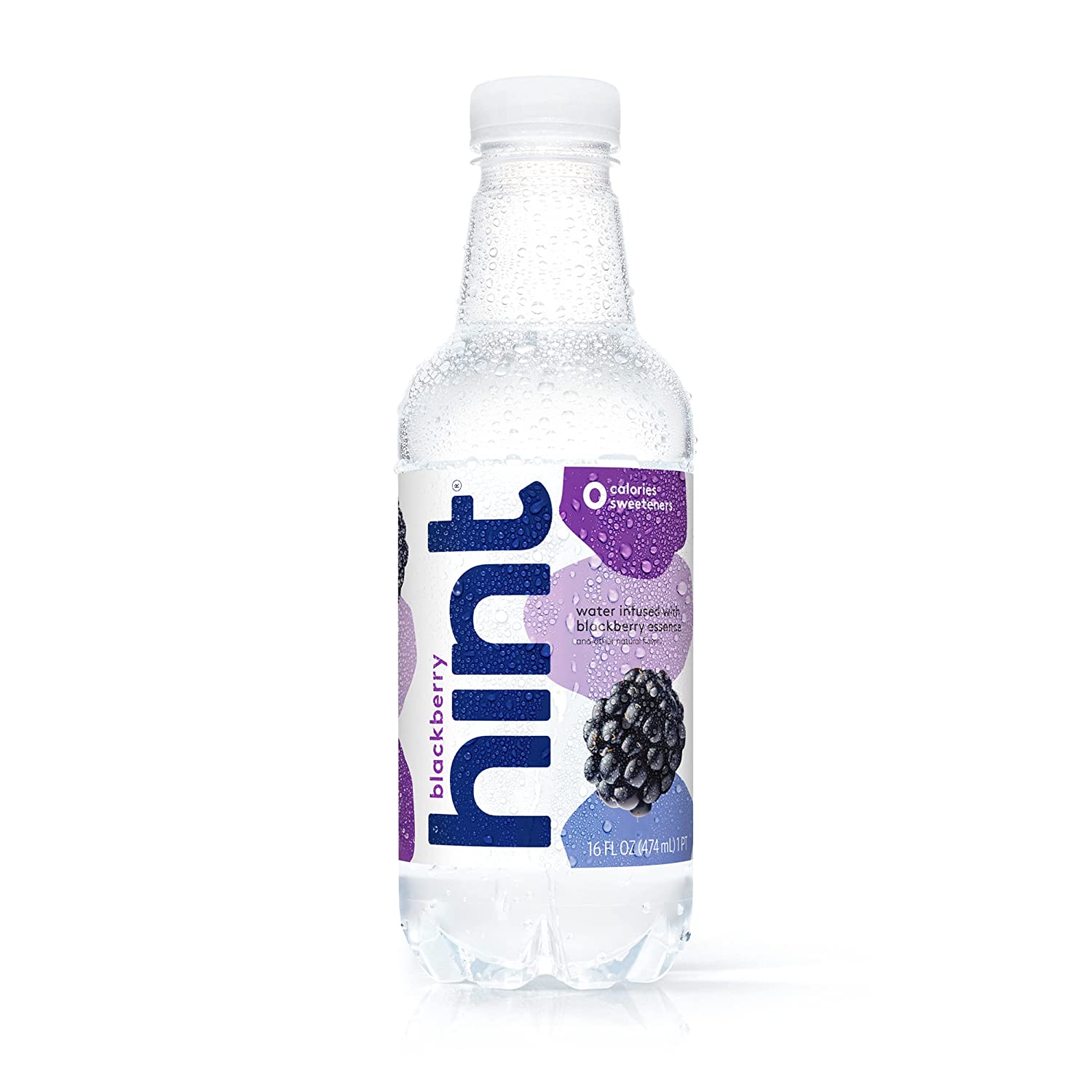 Hint Water Blackberry (Pack of 12) 16 Ounce Bottles Pure Water Infused with Blackberry. Zero Sugar. Zero Calories. Zero Sweeteners. Zero Preservatives. Zero Artificial Flavors