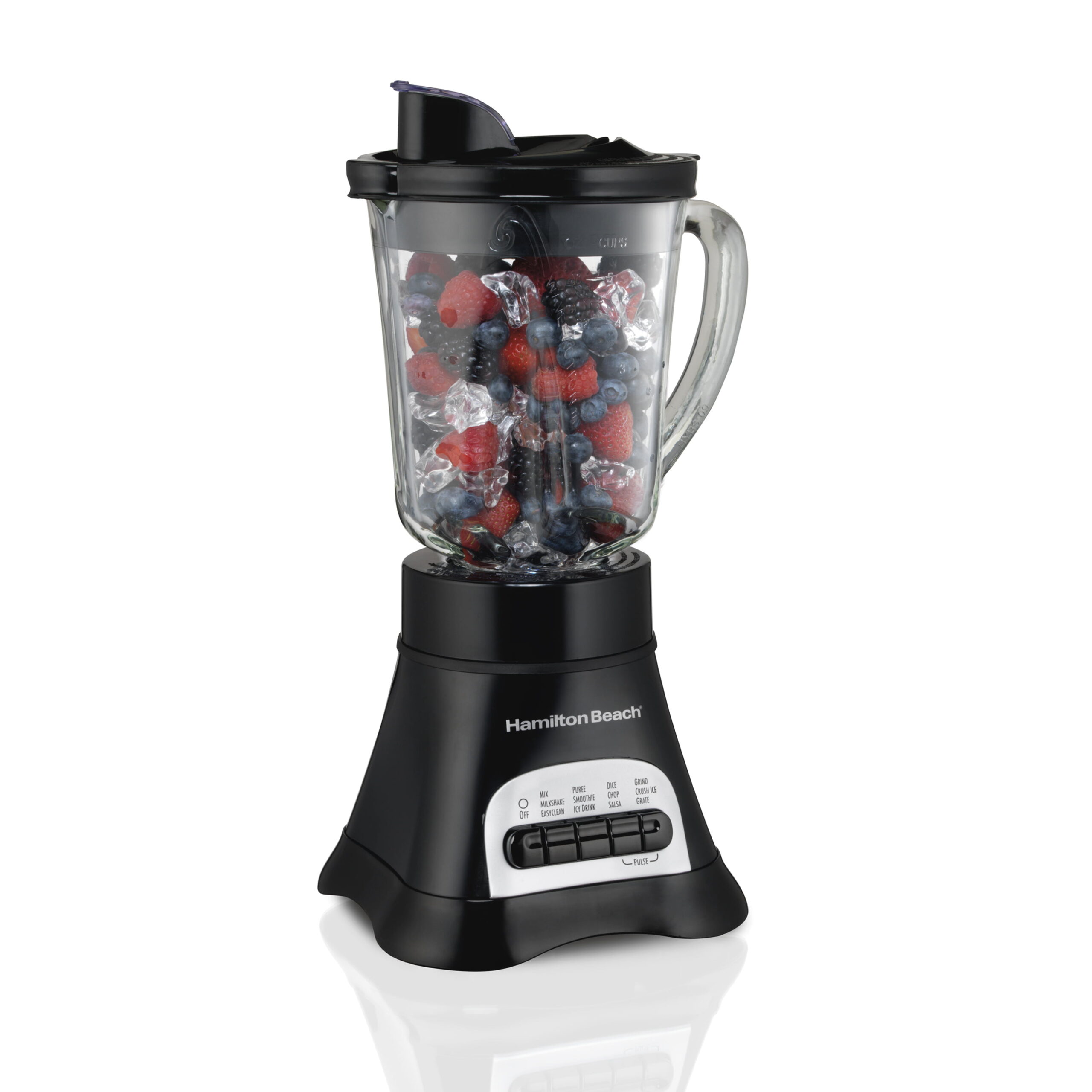 Hamilton Beach Wave Crusher Multi-Function Blender. 40 oz. Glass Jar. Black. 58165
