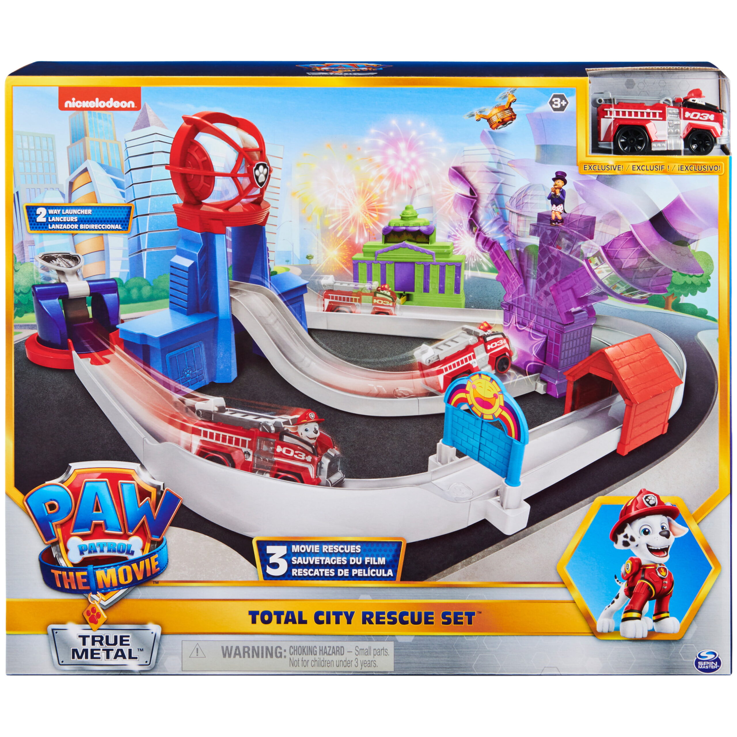 PAW Patrol. True Metal Total City Rescue Vehicle Playset. 1:55 Scale. for Ages 3 and up