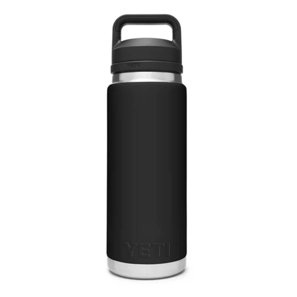 YETI Rambler 26 oz Bottle. Vacuum Insulated. Stainless Steel with Chug Cap. Black