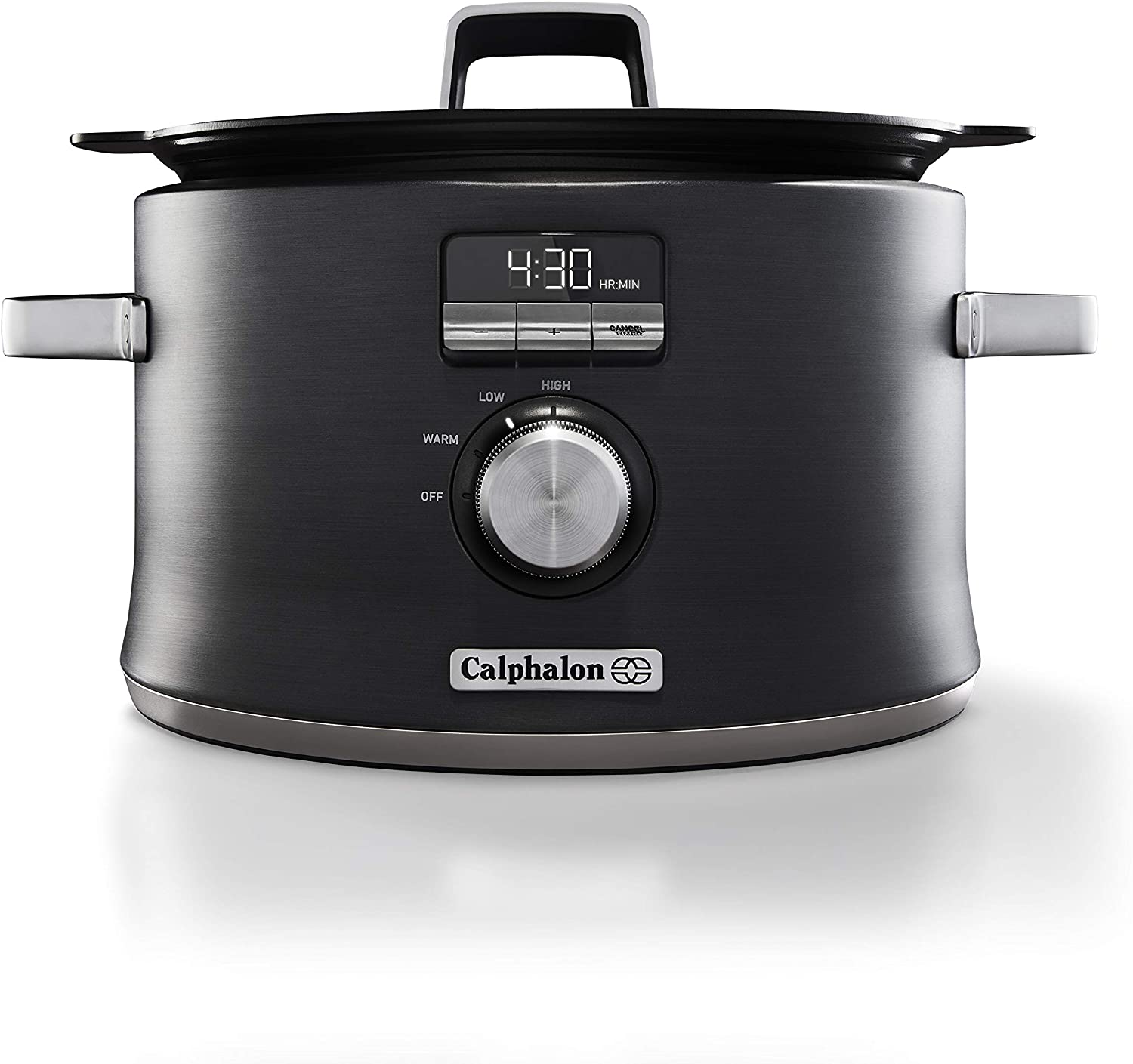 Calphalon Slow Cooker with Digital Timer and Programmable Controls. 5.3 Quarts. Stainless Steel