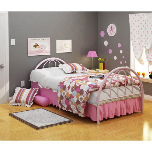 BK Furniture Brooklyn Classic Metal Bed. Twin. Pink