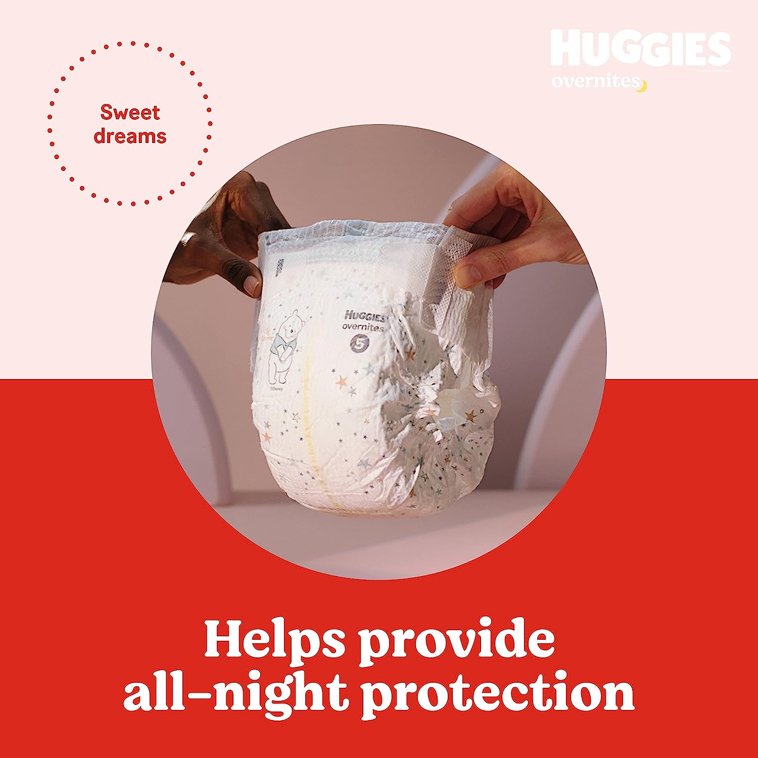 Huggies Overnites Nighttime Baby Diapers. Size 7 (41+ lbs). 60 Ct
