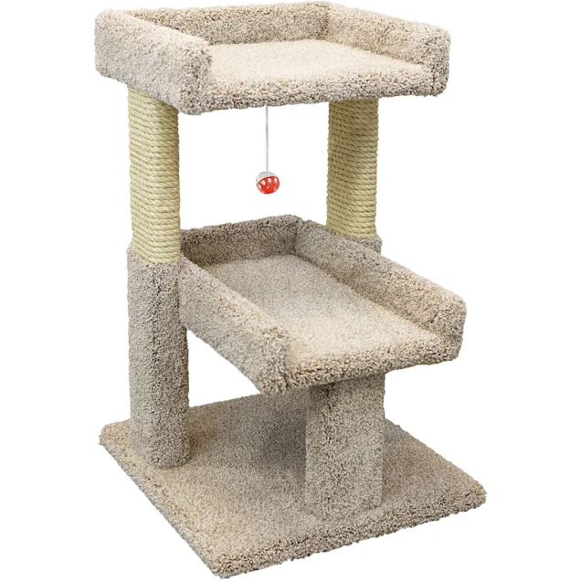 New Cat Condos 2 Level Tan Cat Play Perch. 32″ H