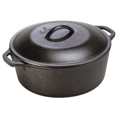 Lodge 5″ Quart Seasoned Cast Iron Dutch Oven