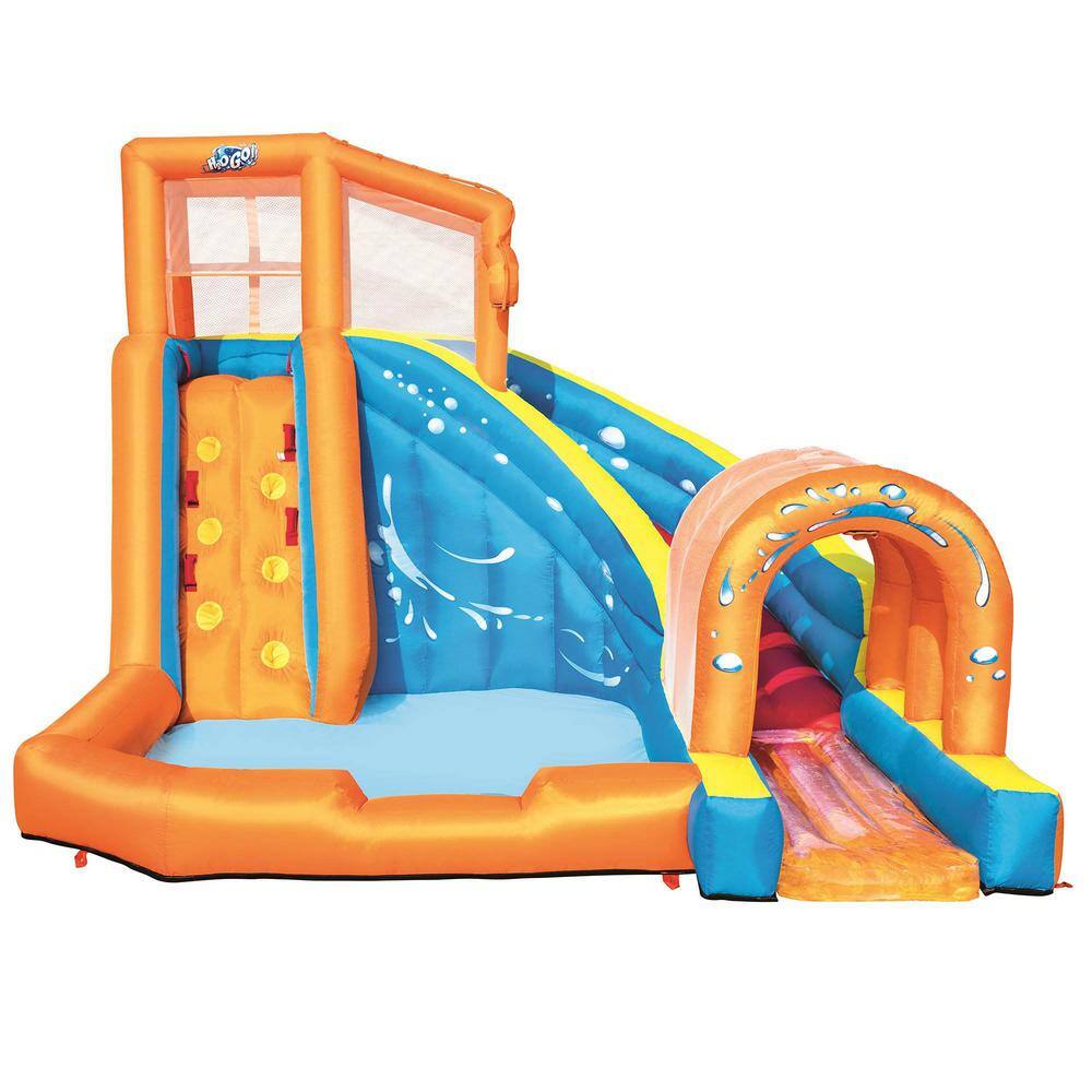 Bestway 53304E-BW Hurricane Tunnel Blast Kids Inflatable Water Park with Slide