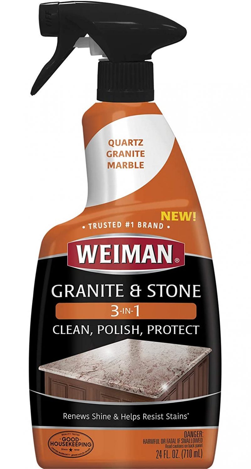 Weiman Granite Stone Clean. Polish and Protect - 24 Ounce - Streak-Free. pH Neutral Formula for Daily Use on Interior and Exterior Natural Stone