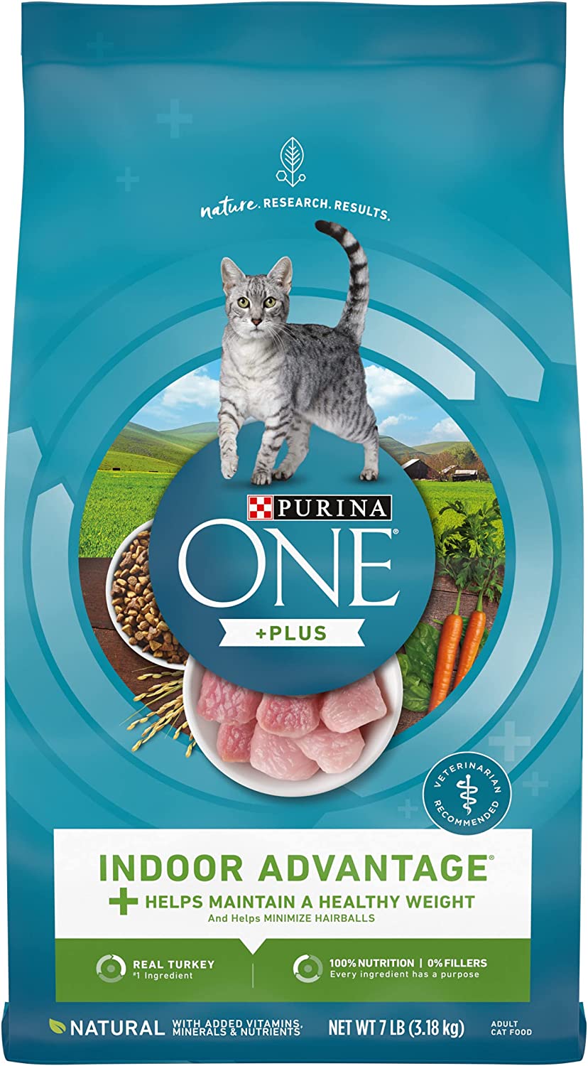 Purina ONE Natural Low Fat. Weight Control. Indoor Dry Cat Food. +Plus Indoor Advantage - 7 lb. Bag