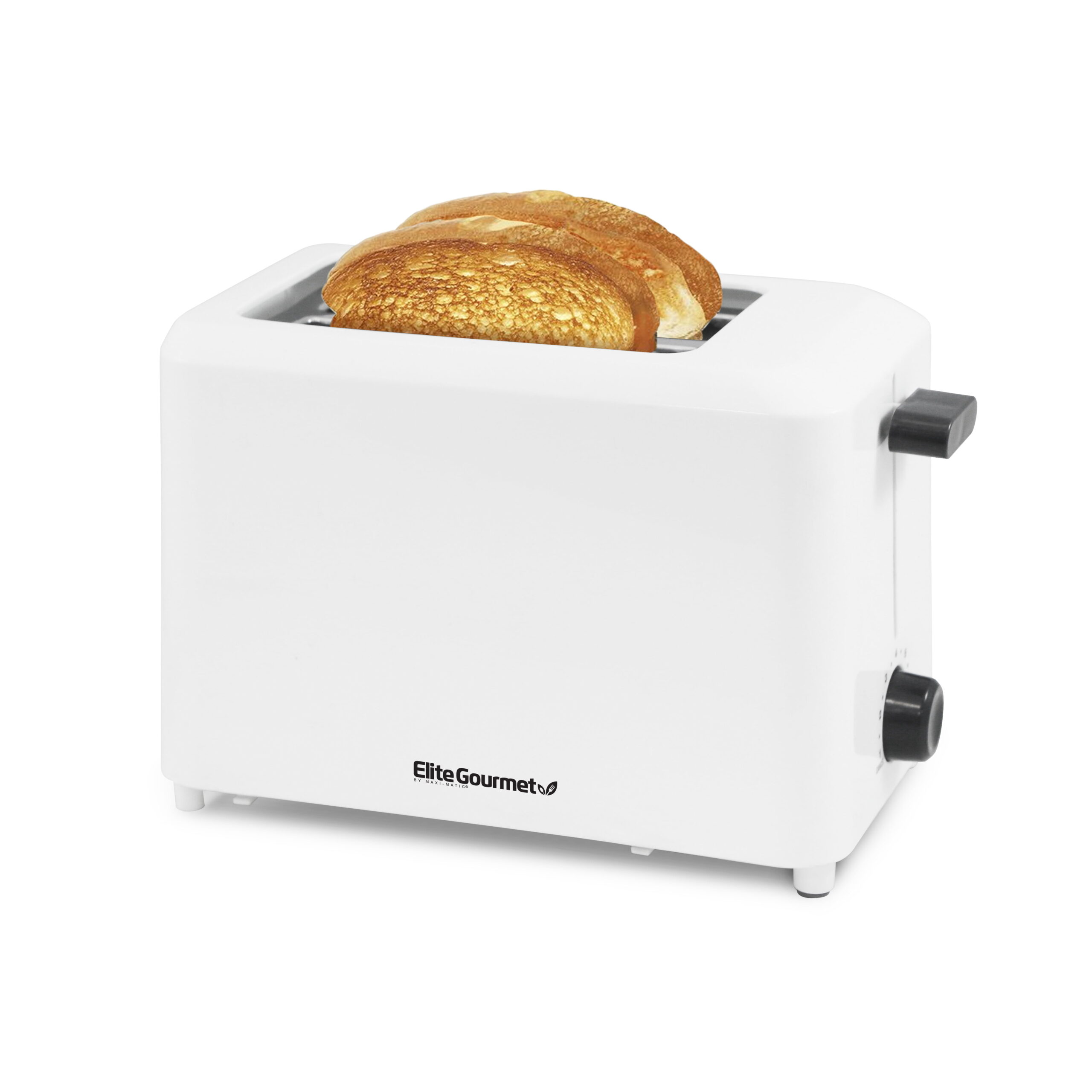 Elite Cuisine Maxi Matic ECT-1027 2 Slice Cool Touch Extra Wide Toaster. White
