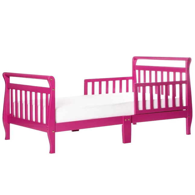 Dream On Me Classic Sleigh Toddler Bed. Fuschia Pink. 24 Pound