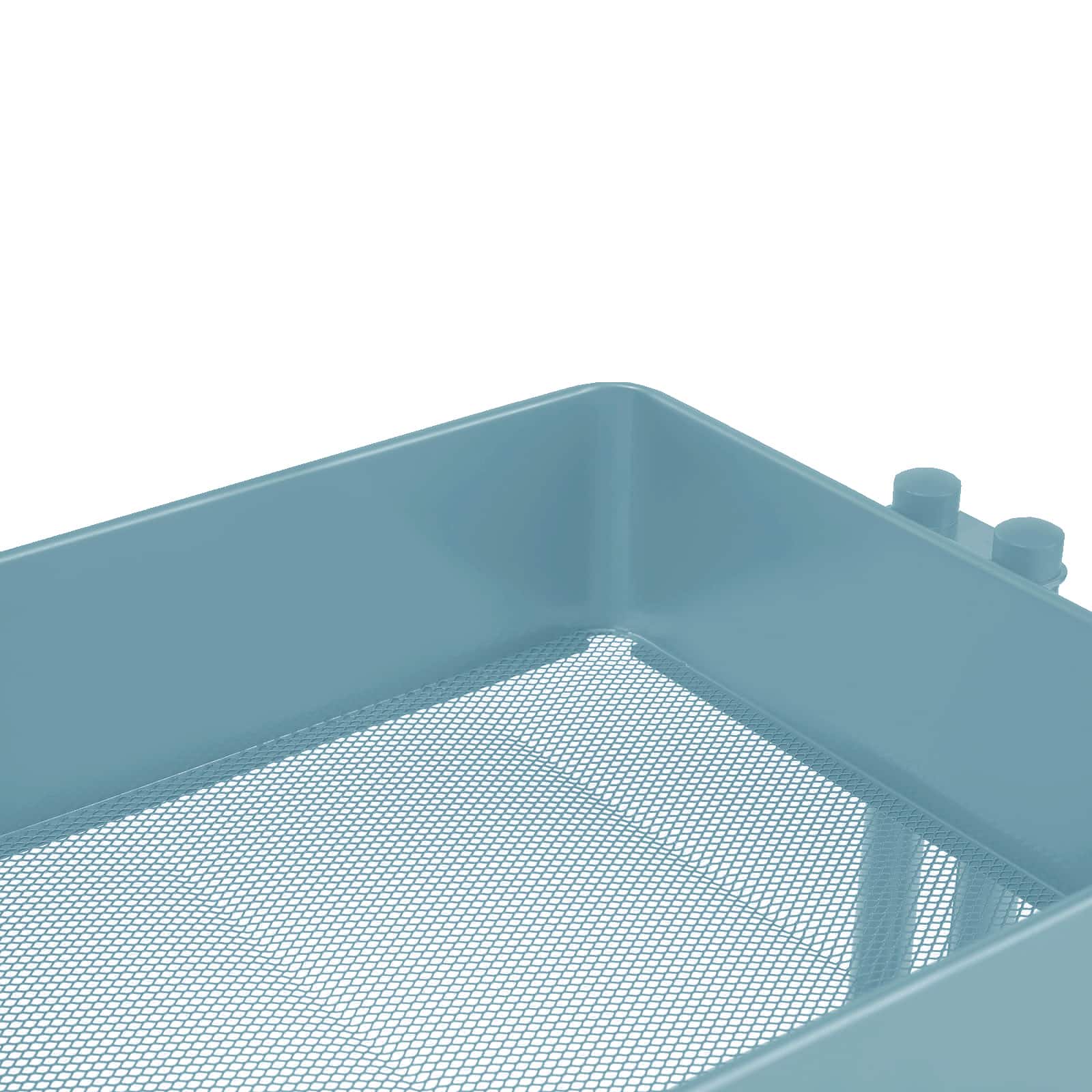 Simply Tidy Lexington 3-Tier Rolling Cart. Dusty Blue