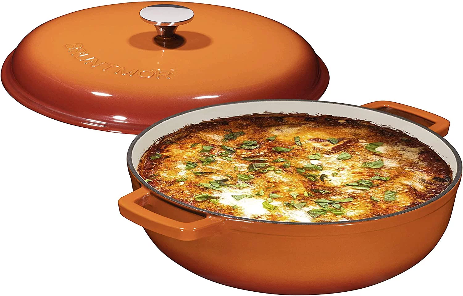 Bruntmor Enameled Cast Iron Dutch Oven With Lid And Stainless Steel Knob - 45