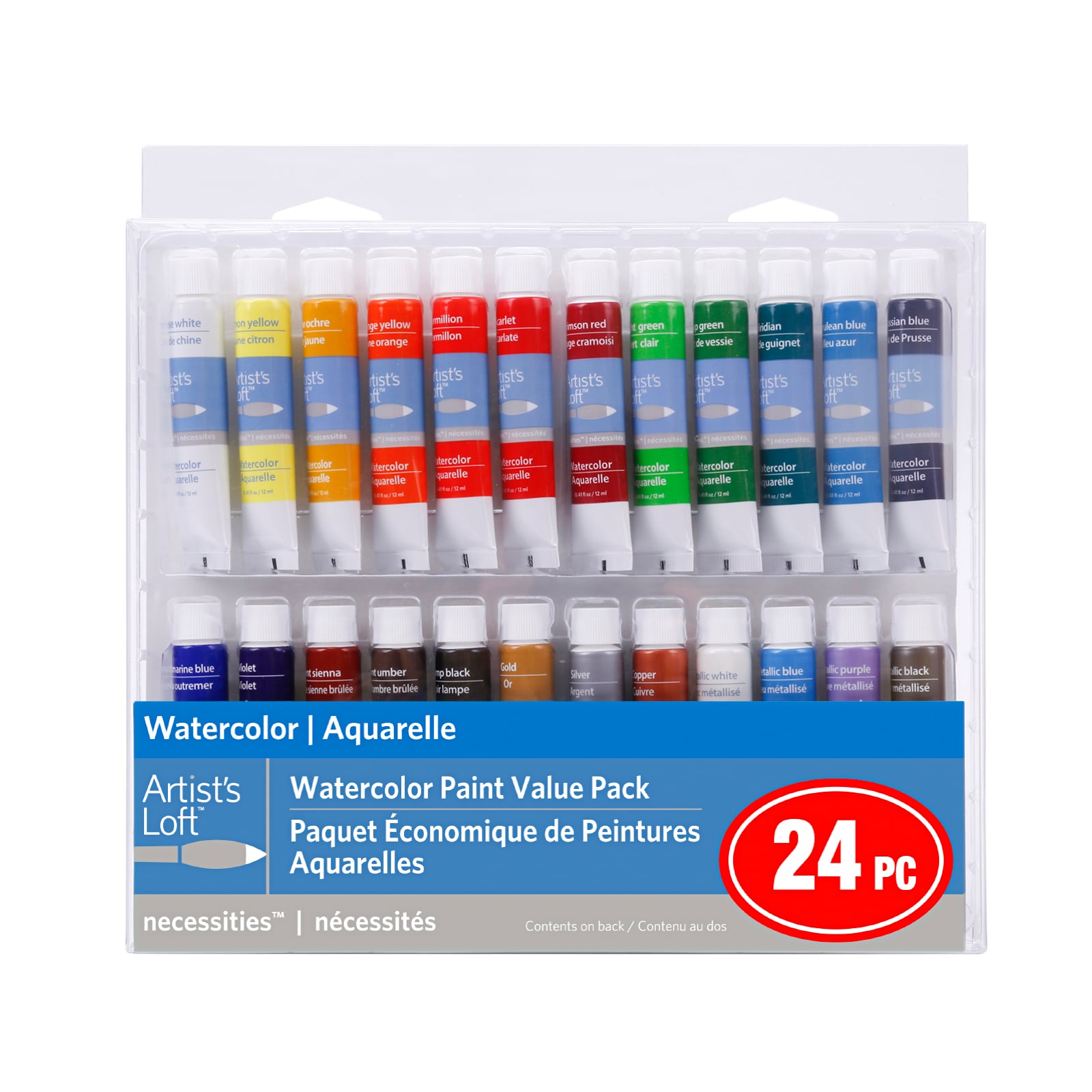Artist-s Loft Bulk 12 Packs: 24 ct. (288 total) Necessities™ Watercolor Paint Value Pack
