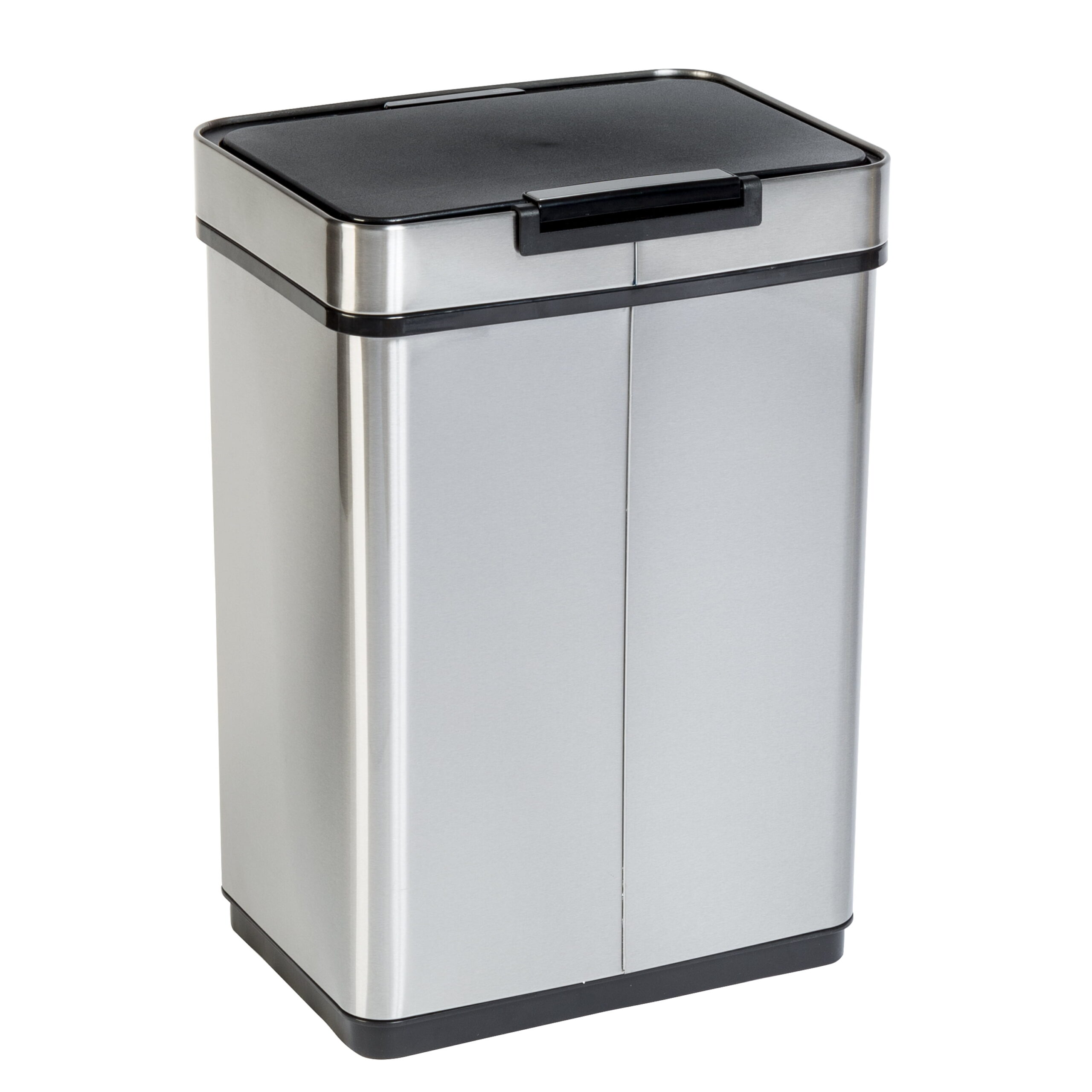 Honey Can Do 13.2 Gallon Trash Can. Touchless Kitchen Trash Can. Stainless Steel