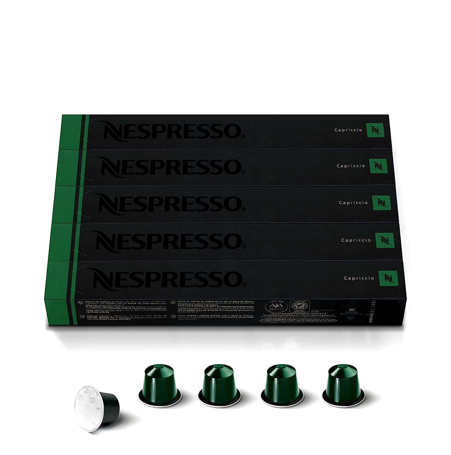 Nespresso Capsules OriginalLine. Capriccio. Medium Roast Espresso Coffee. 50 Count Coffee Pods. Brews 1.35oz (ORIGINAL LINE ONLY)