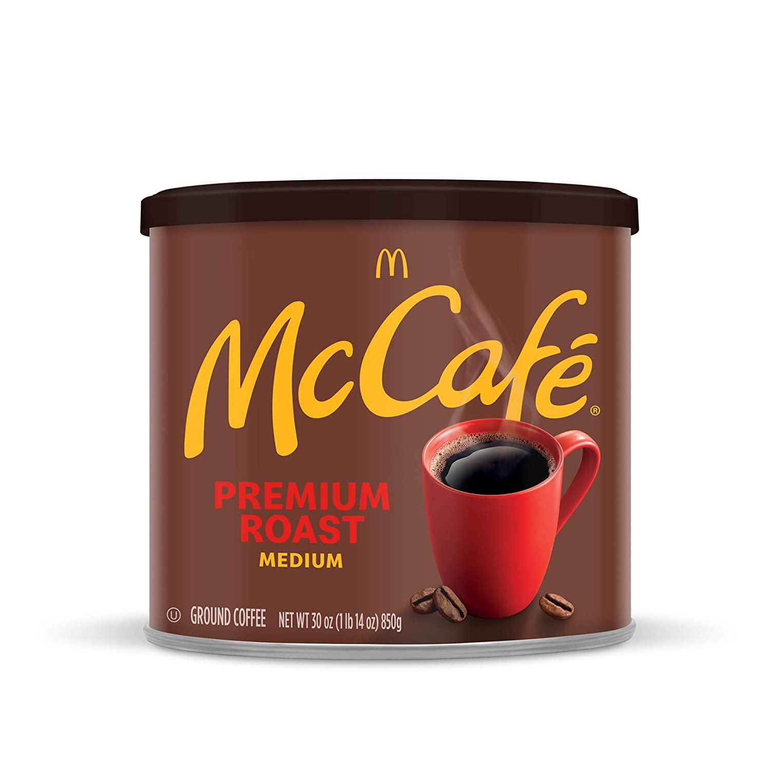 McCafe Premium Roast. Medium Roast Ground Coffee. 30 oz Canister