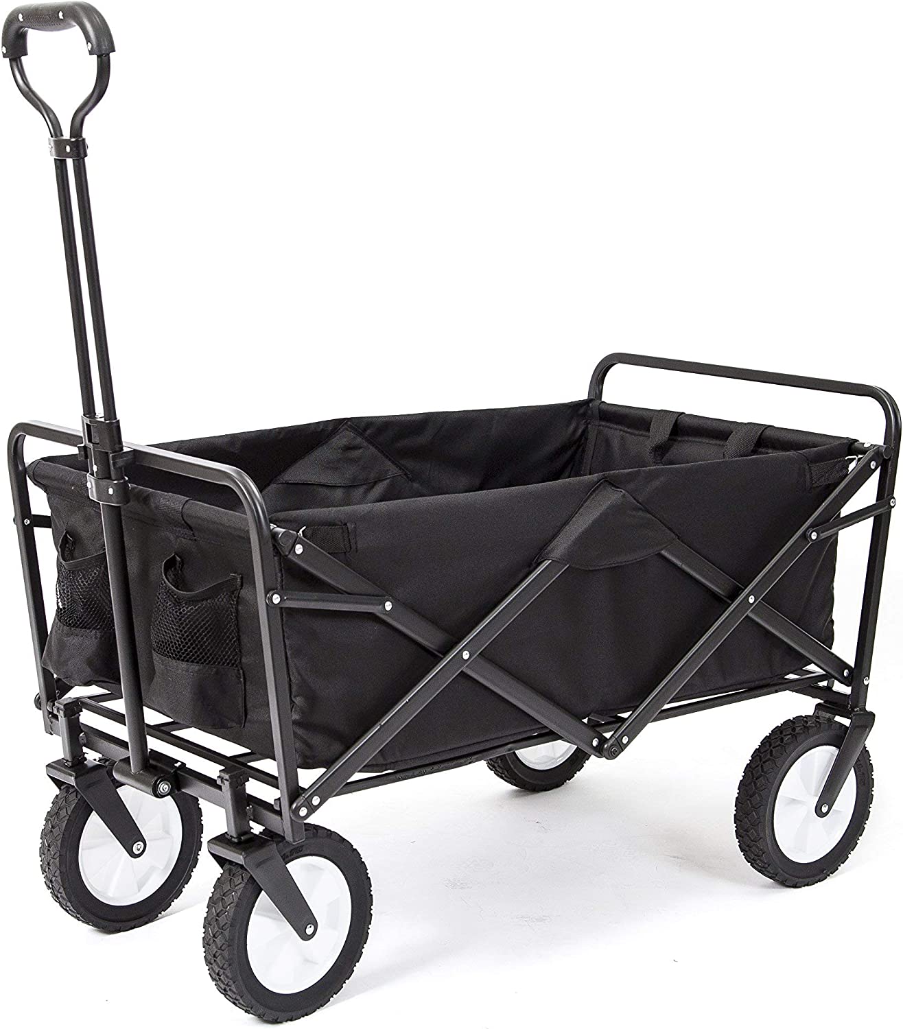 Mac Sports Collapsible Folding Outdoor Utility Wagon. Black