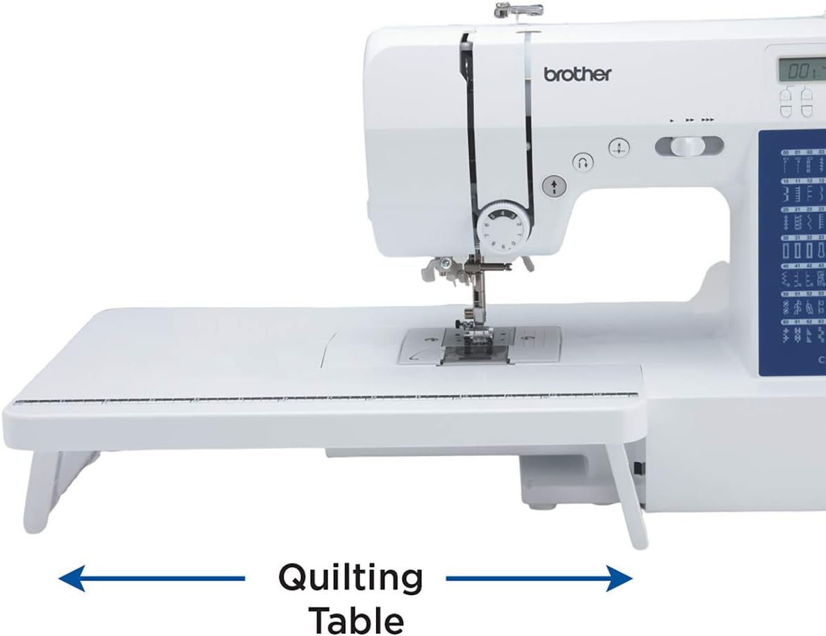 Brother CS7000X Computerized Sewing and Quilting Machine. 70 Built-in Stitches. LCD Display. Wide Table. 10 Included Feet. White