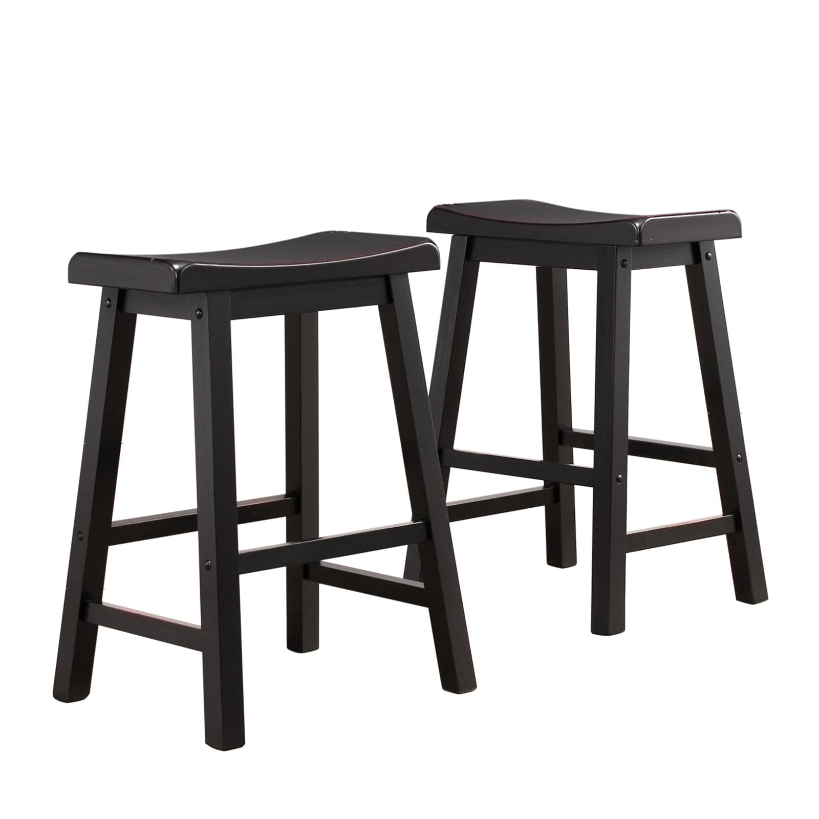 Weston Home Ashby Bar Stool. Black. Set of 2