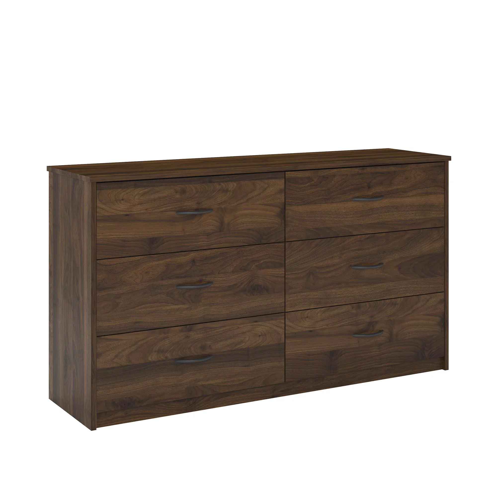 Mainstays Classic 6 Drawer Dresser. Walnut