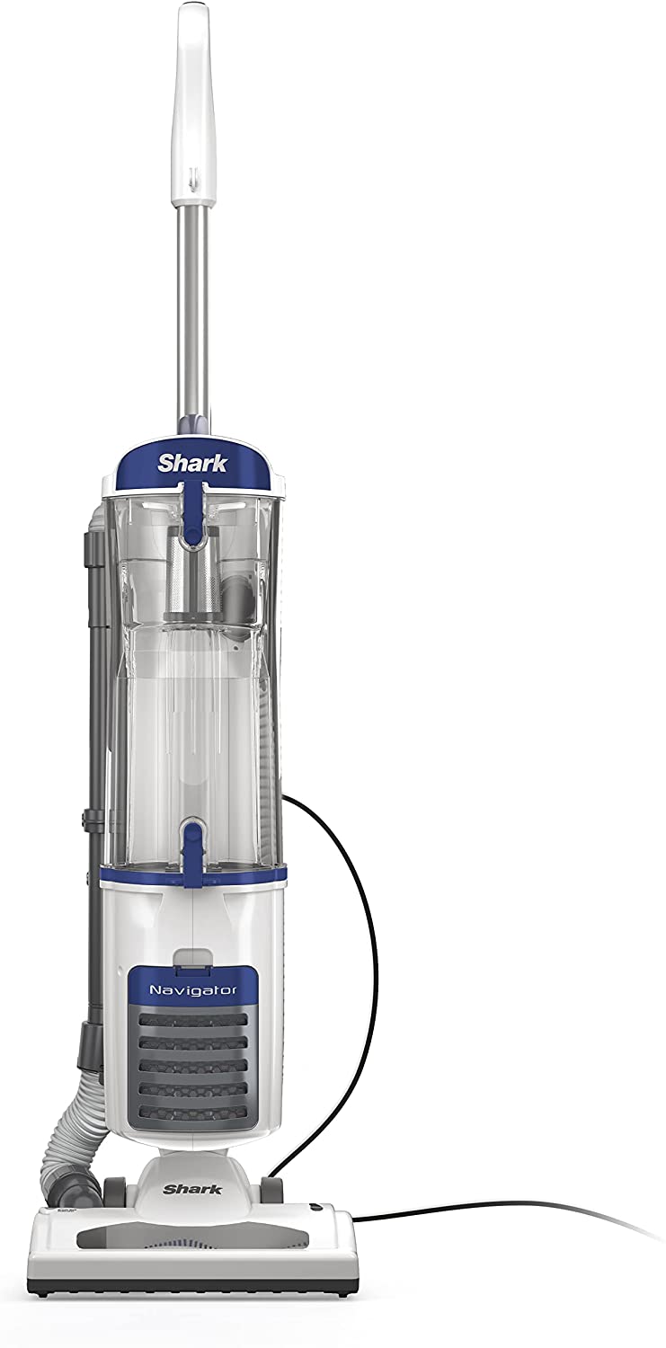 Shark NV141 Navigator Anti-Allergen Plus Upright Vacuum with HEPA Filtration. XL Large Cup Capacity. Dusting Brush. Crevice Tool & Wide Upholstery Tool for Multi-Surface Cleaning. White. 2.9 Qt