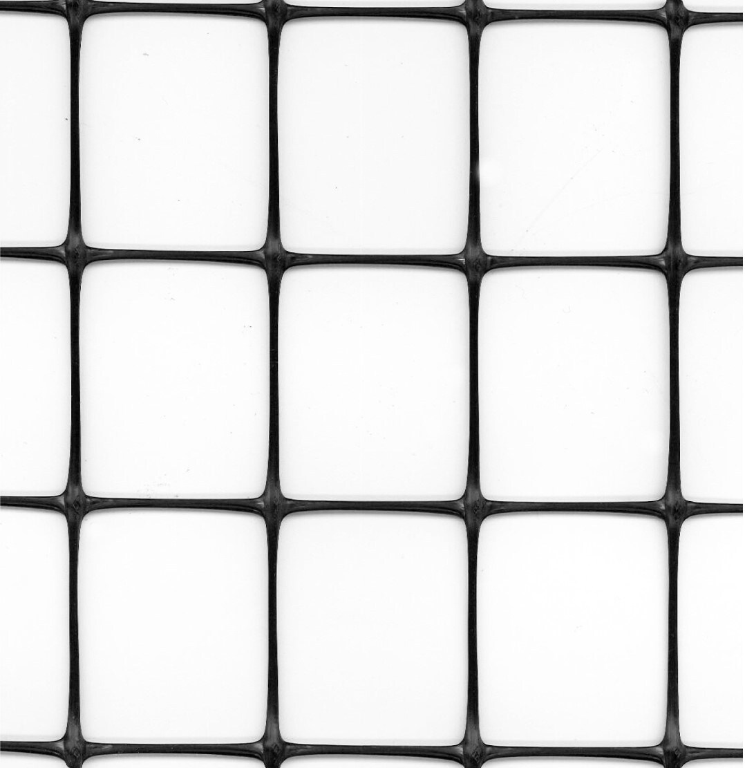 Tenax 165-ft x 7-ft Black Plastic Extruded Mesh Rolled Fencing with Mesh Size 2-in x 2-in